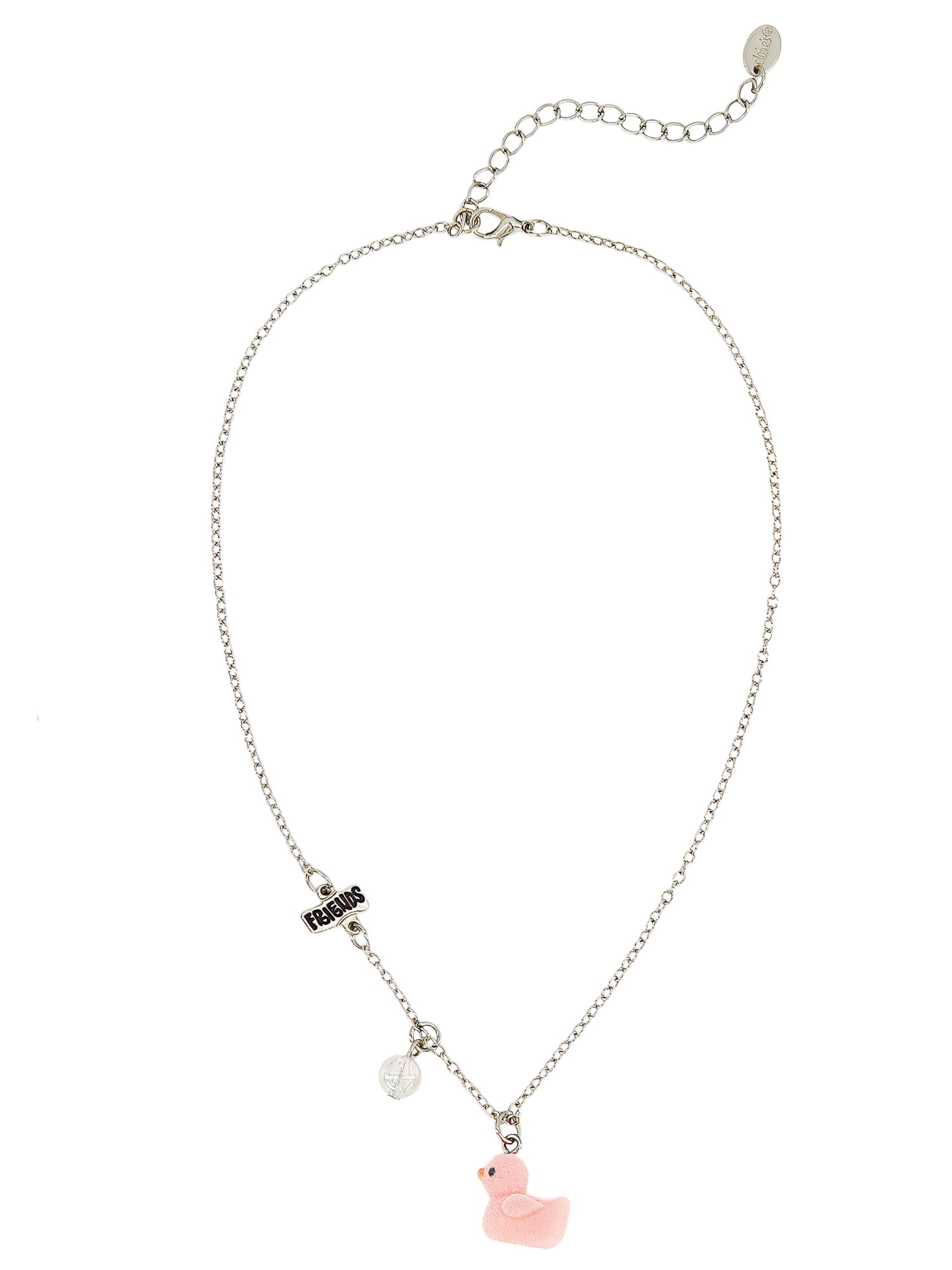 Claire's Best Friends Forever Fuzzy Rubber Ducky Charm Necklaces (Yellow, 2-Pack) 2ci05
