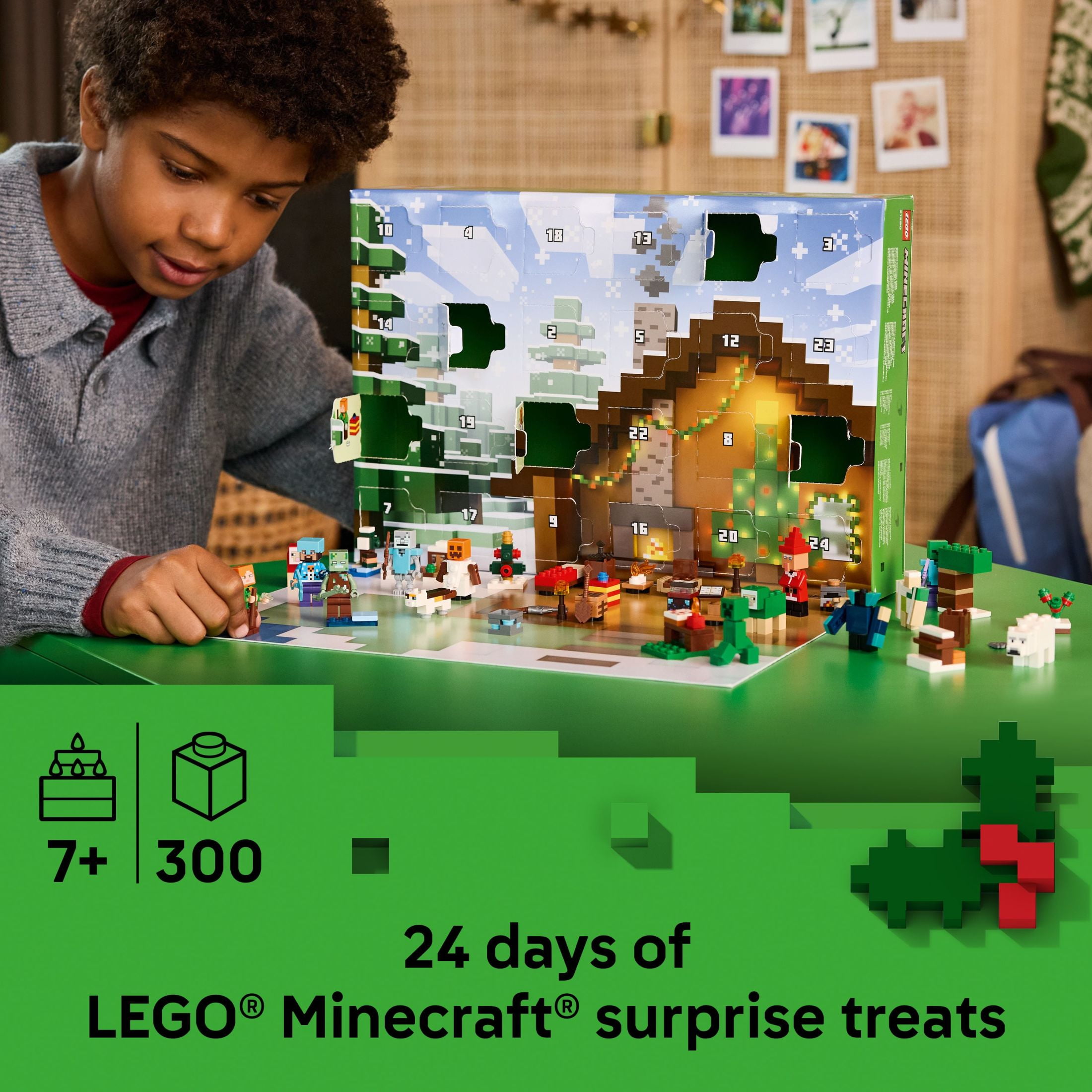 LEGO Minecraft Advent Calendar 2025 Building Toy Set (300 Pieces) to047