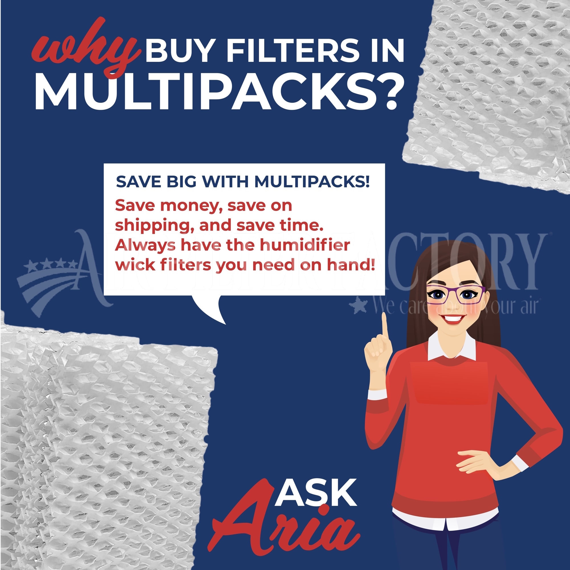 Air Filter Factory Humidifier Wick Replacement for Holmes H64-C HM1645 HM1730 HM1745 HM1750 HWF-64 (2-Pack) zqua0