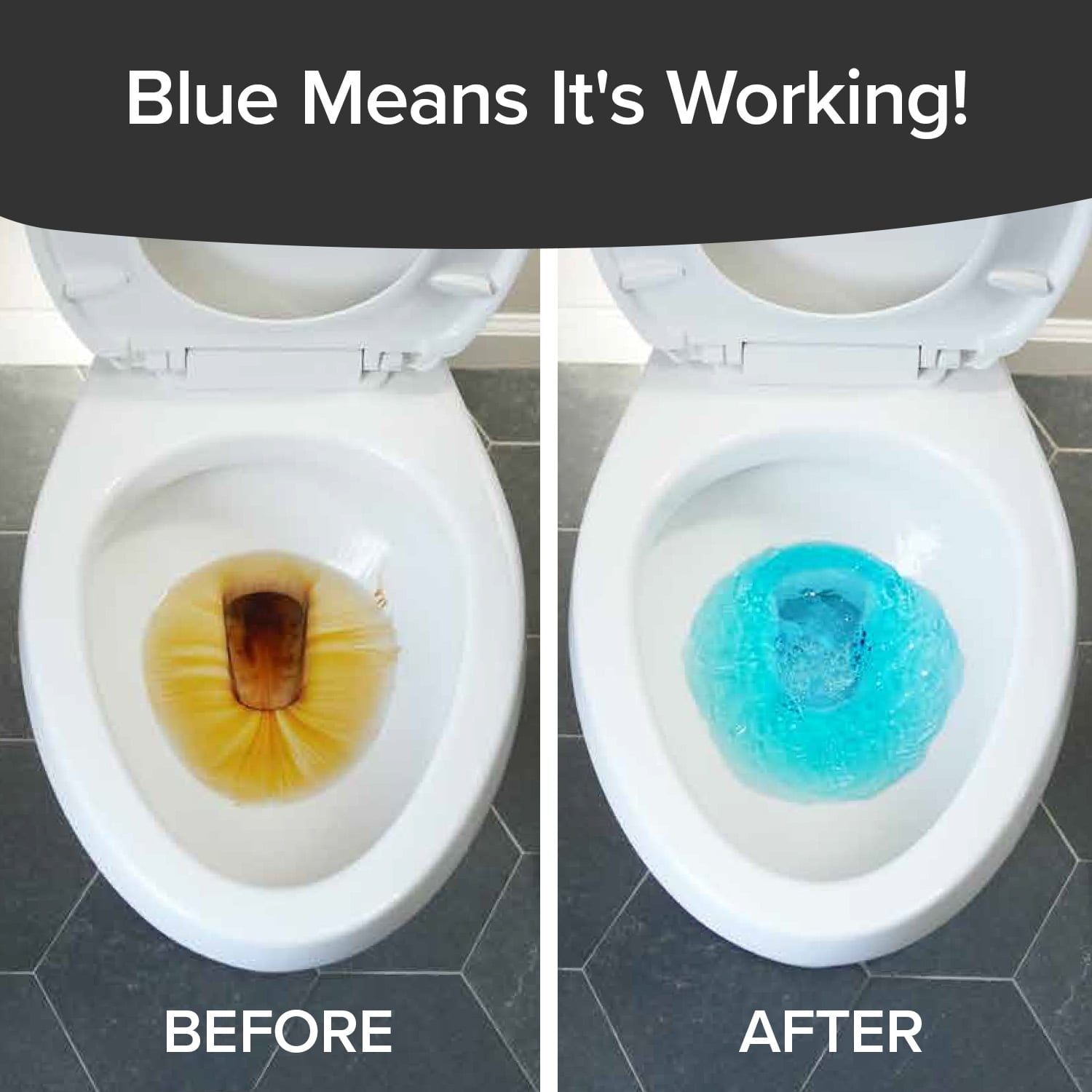BulbHead Mer-Maid Automatic Toilet Bowl Cleaner, Long-Lasting Stain Remover & Deodorizer (Blue, 1 Pack) huc26