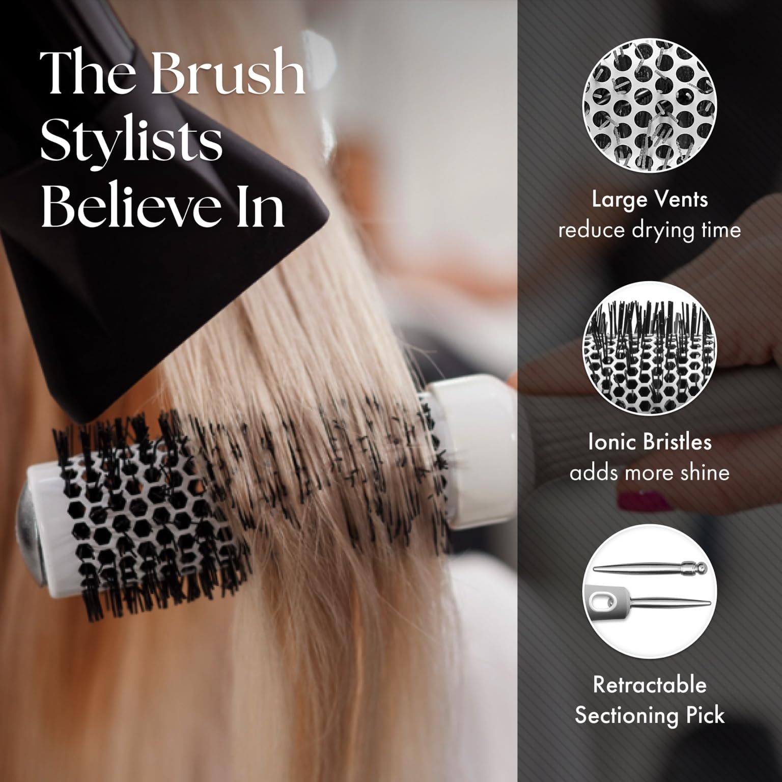 Olivia Garden Ceramic + Ion Thermal Round Hair Brush (0.5 in) sbqqf