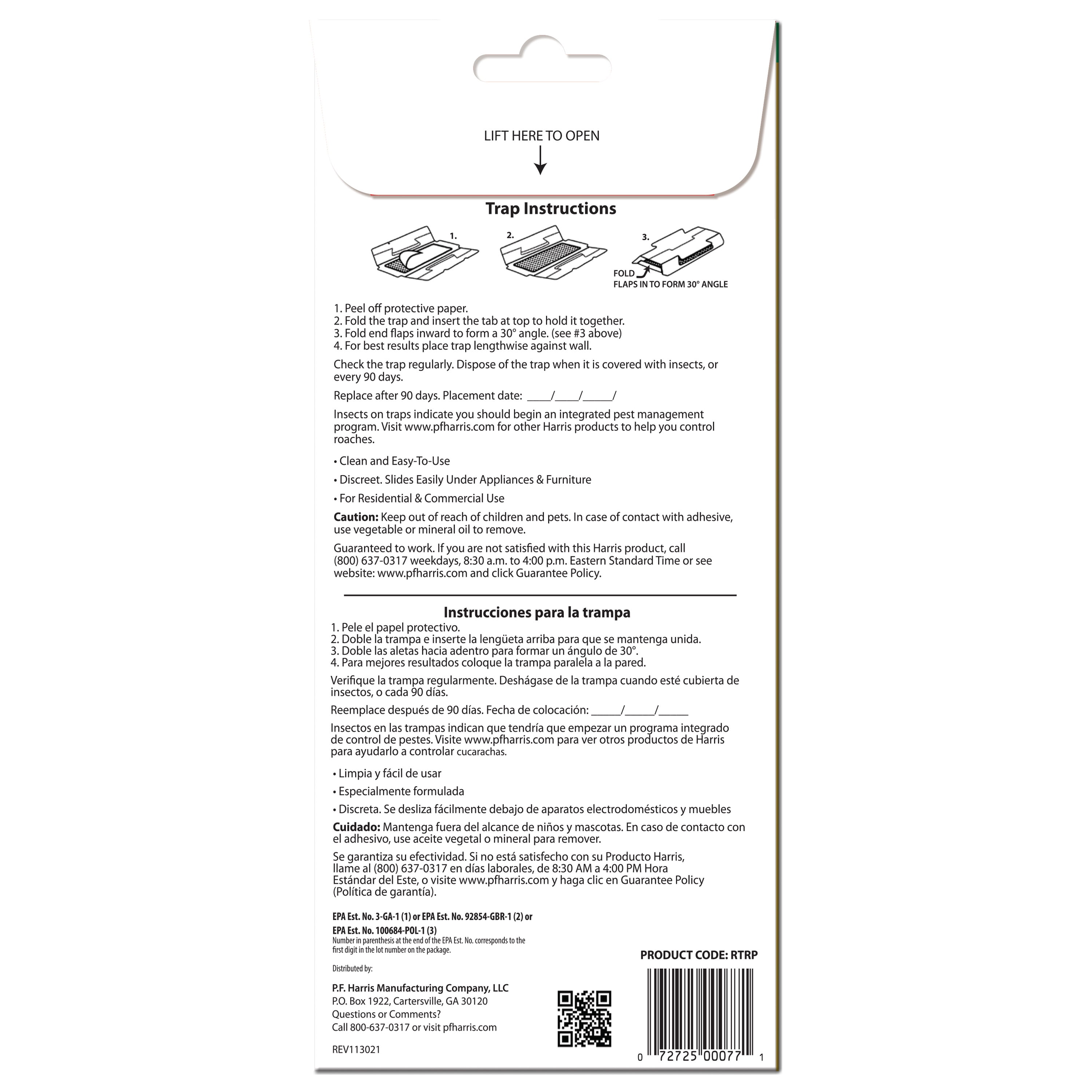 Harris Roach Traps Professional Strength Insect Control (8 Count, 4 Packs of 2) 1h3hq