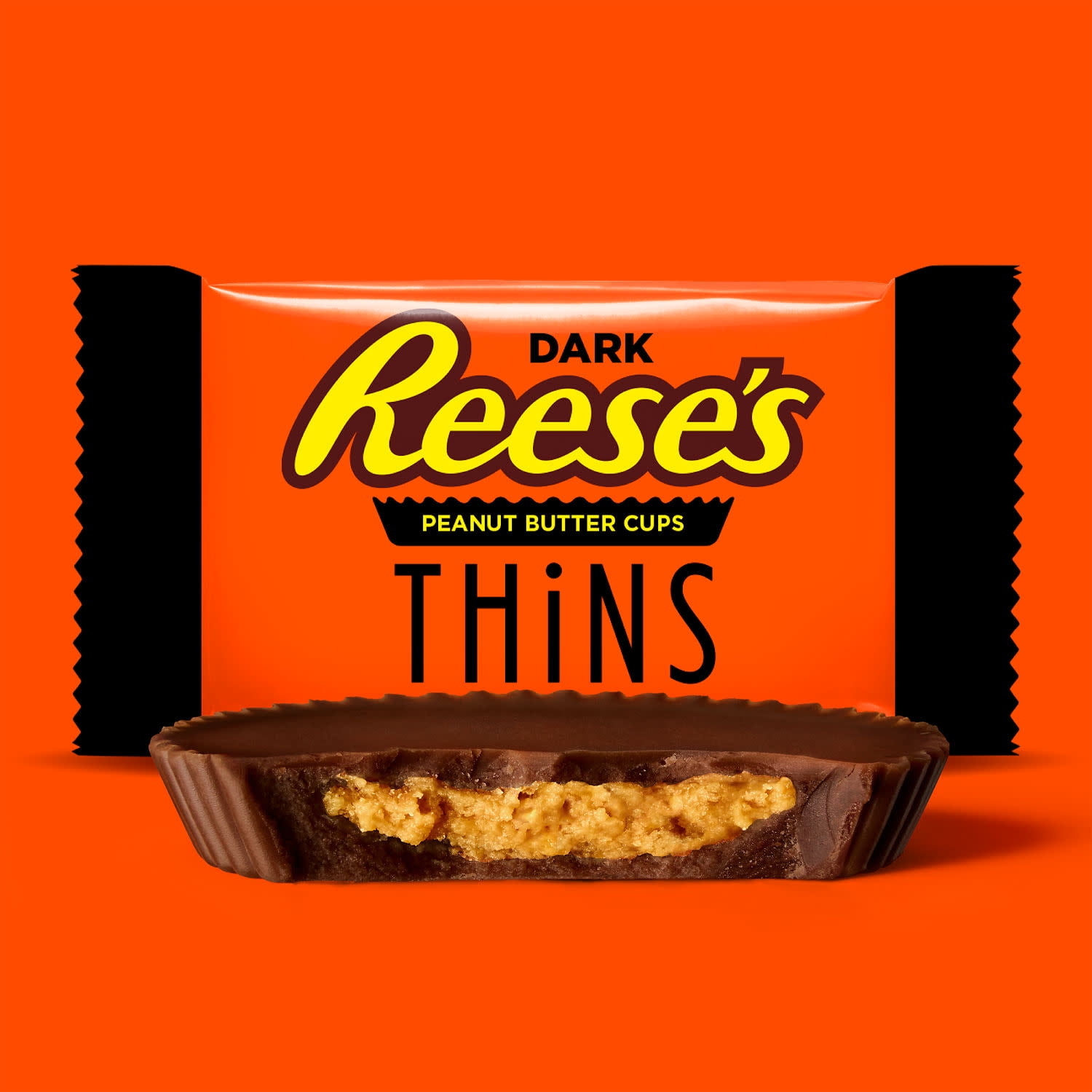 Reese's Thins Dark Chocolate Peanut Butter Cups Candy (Dark Chocolate, 7.37 oz) kpxcm