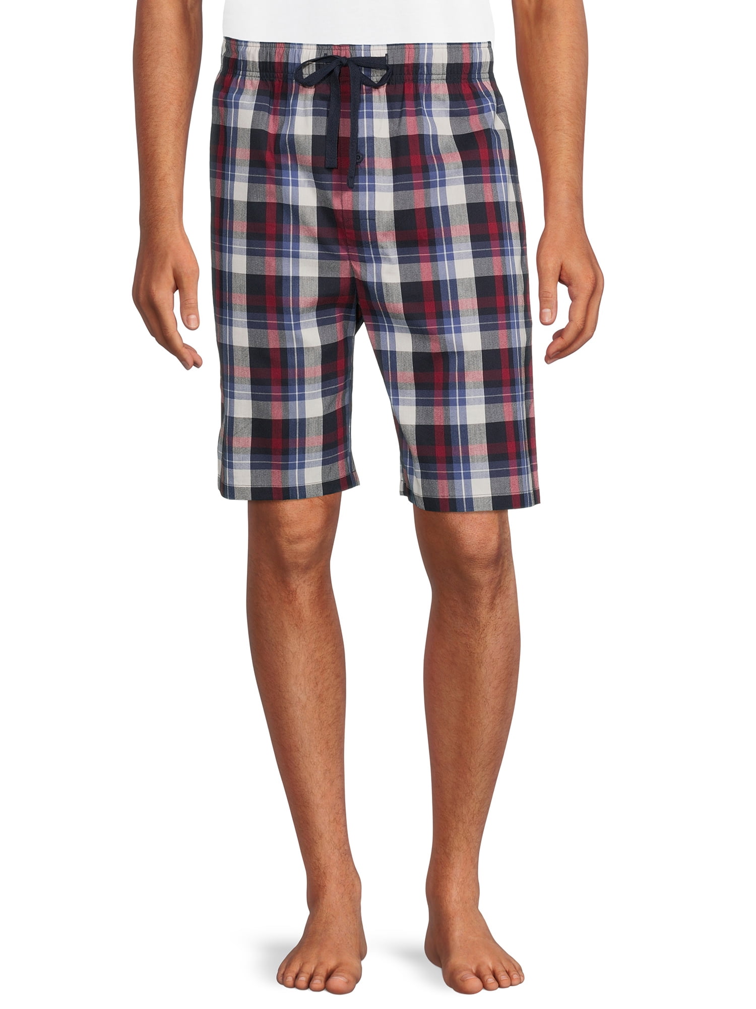 Hanes Men's Woven Stretch Sleep Jam Shorts (Red, 2-Pack) e4506