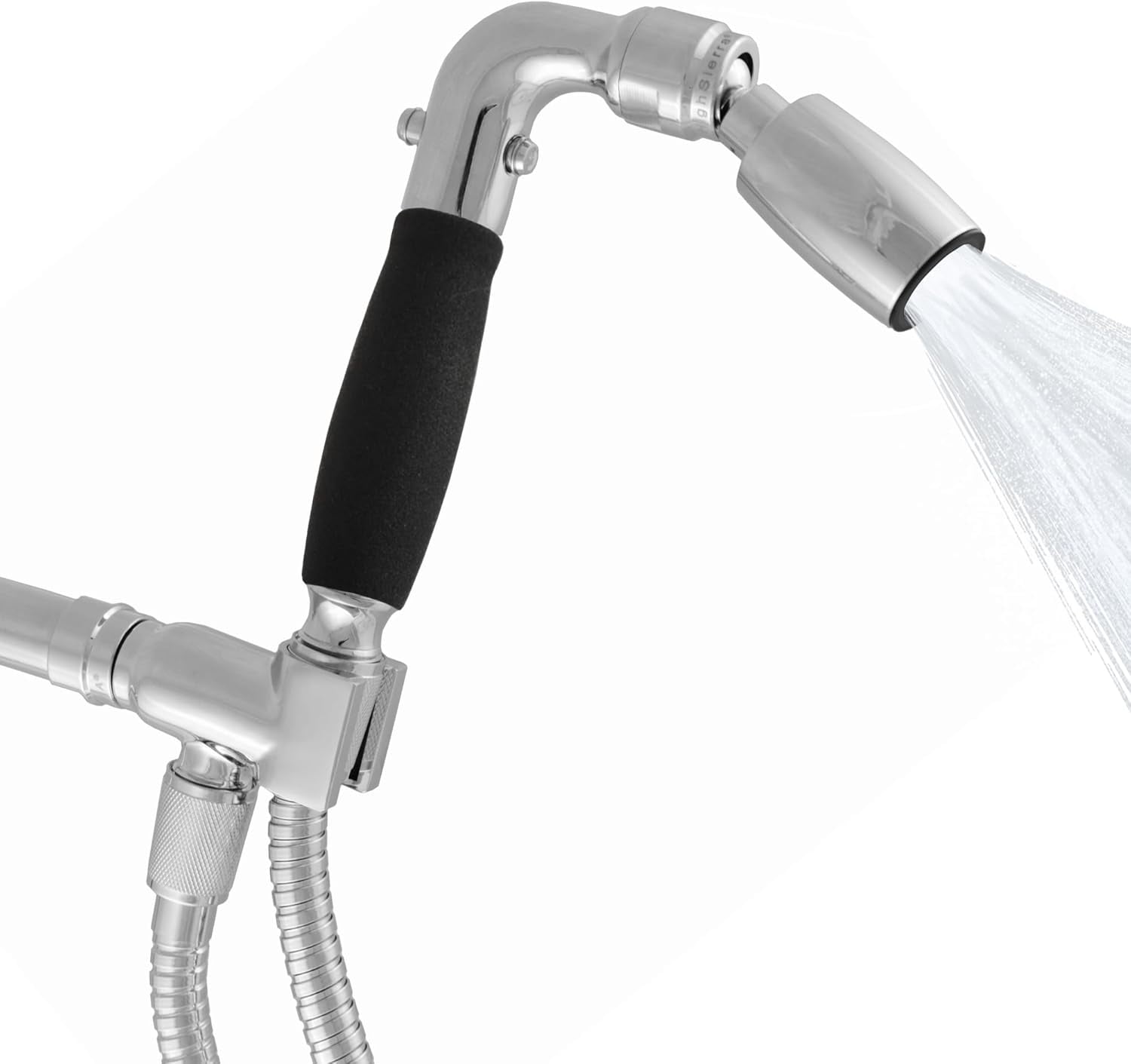 High Sierra Showerheads Solid Metal 2.0 Low Flow Handheld Shower Head Kit (Polished Chrome, 72 in Hose) sjlkg