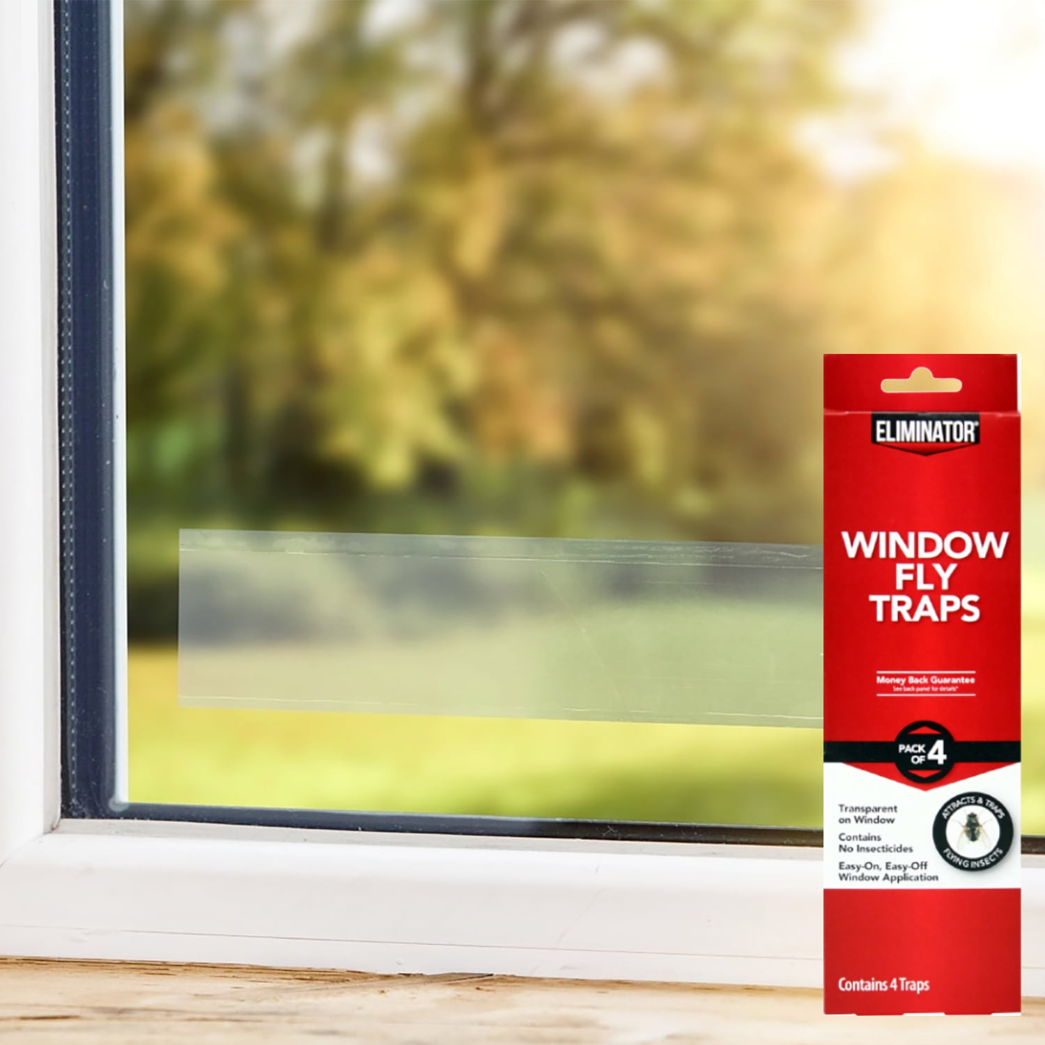 Eliminator Window Fly Trap Adhesive Strips (4 Pack) z96ep