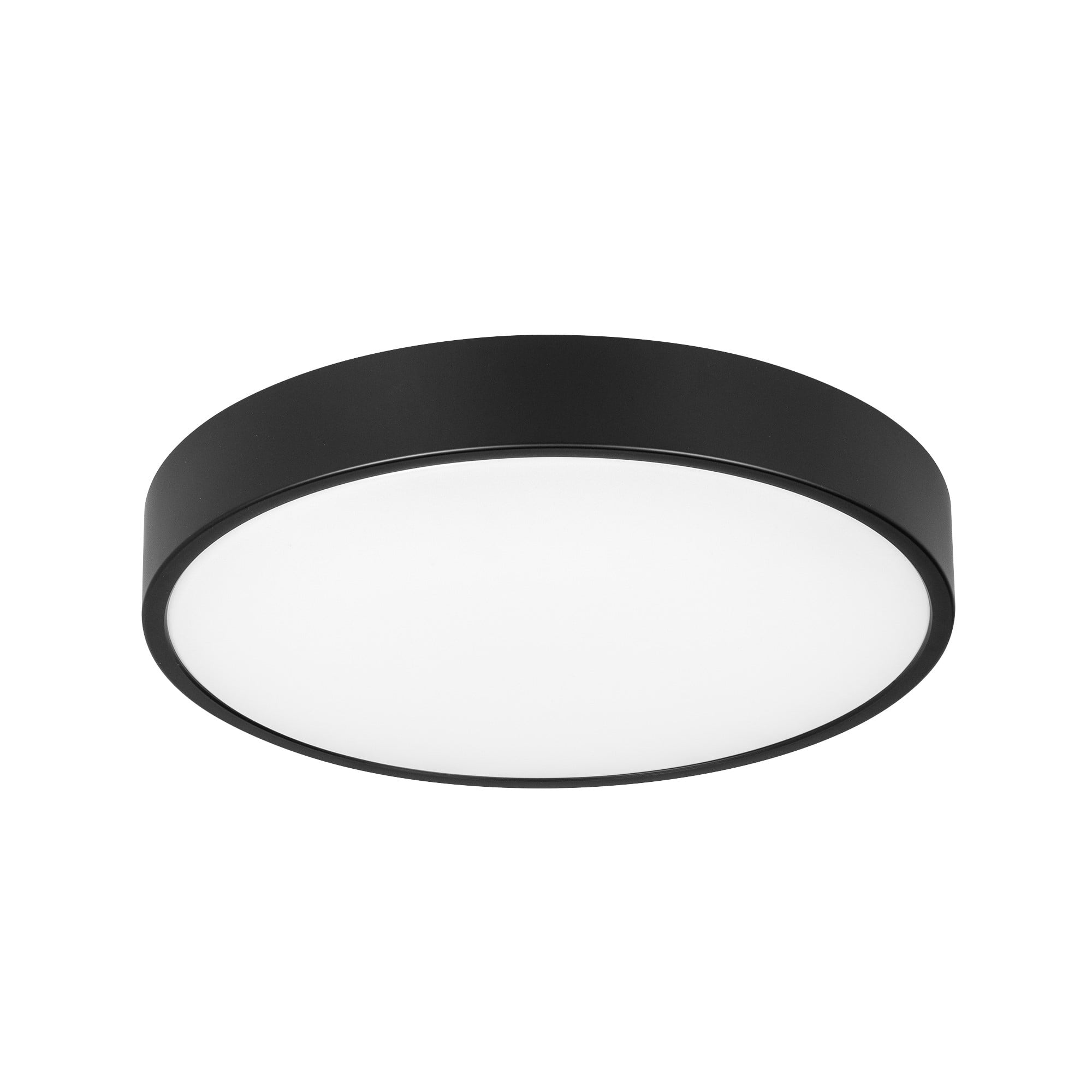 Mainstays 13 in Flush Mount LED Ceiling Light Fixture (Dimmable, 3CCT Selectable, Black, 13 in) 9k7fb