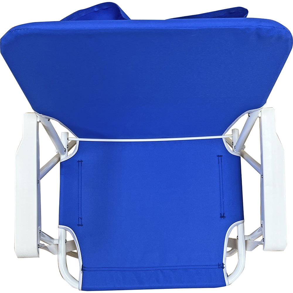 Rio Wave Beach 1-Position Folding Chair (Solid Blue, 190 lb Capacity) uidt0