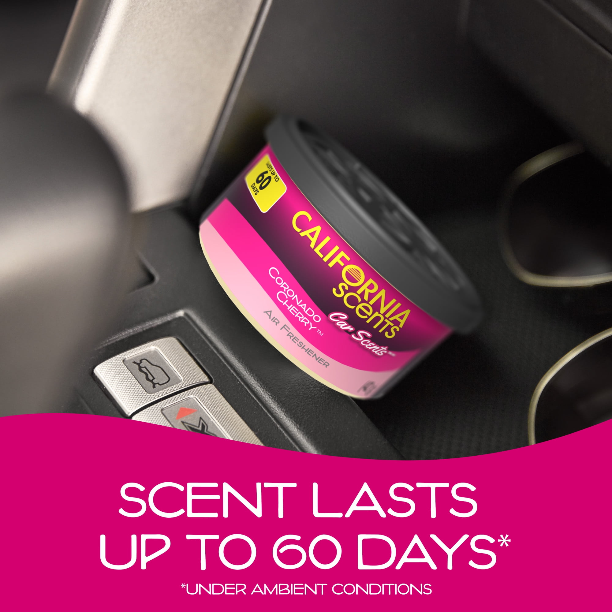 California Scents Car Air Freshener, Long-Lasting Fragrance Control Lid (Coronado Cherry, 1.5 oz) bcpkw