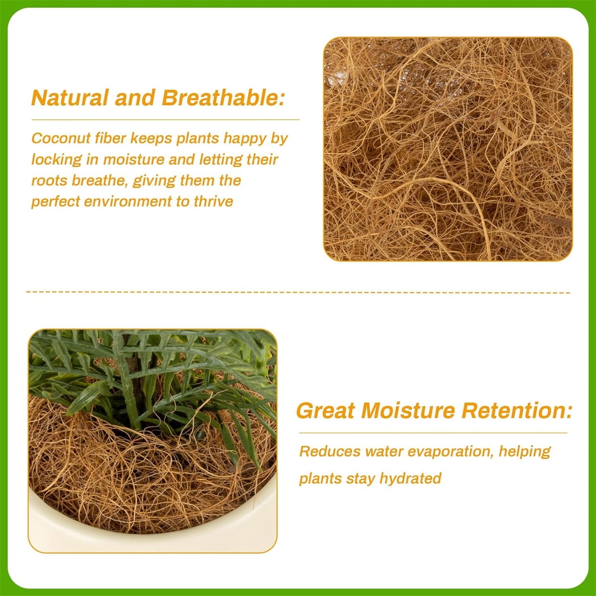 QZS Natural Coconut Coir Fiber Substrate for Plants and Pet Bedding (Brown, 8.8 oz) vr9vt