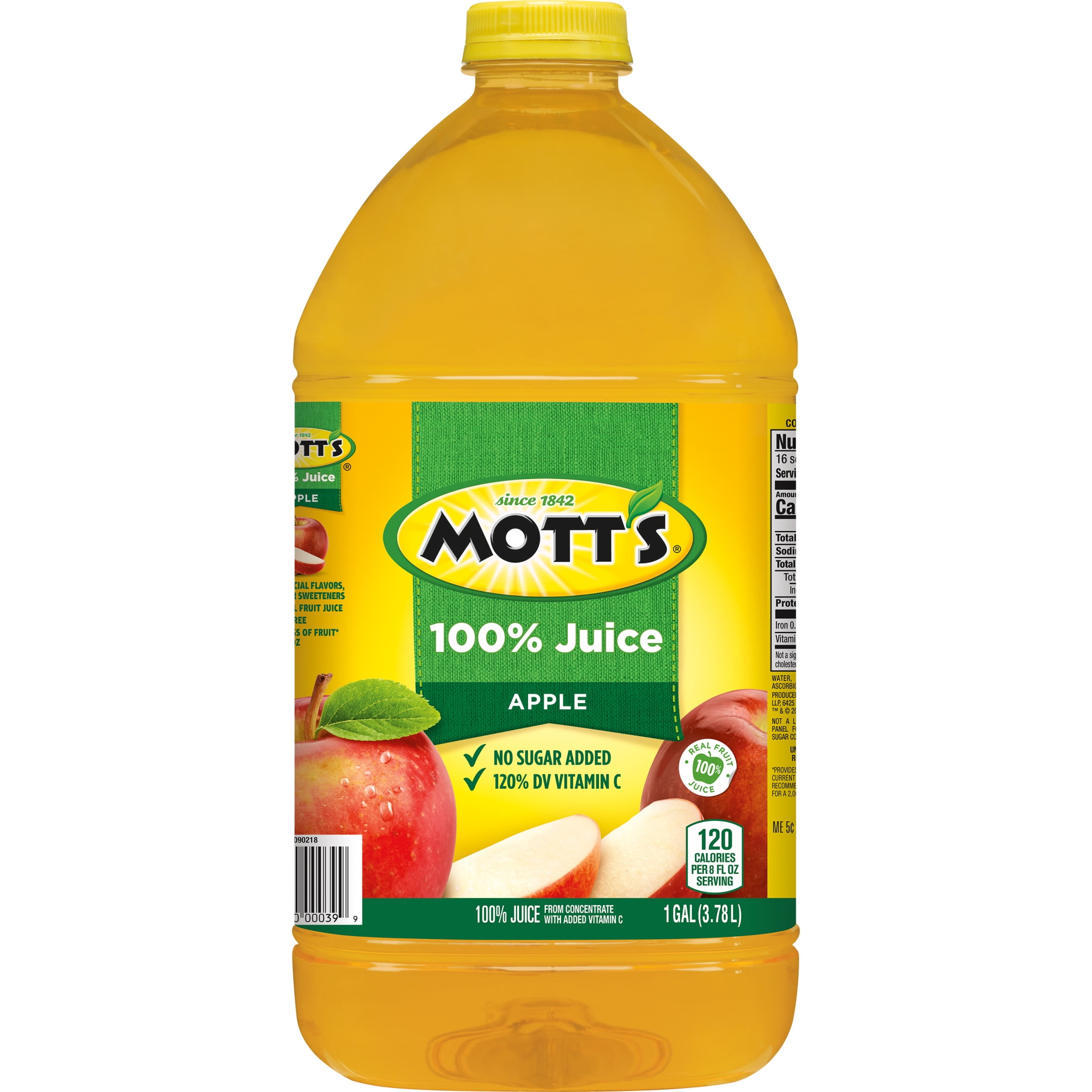 Mott's Original Apple Juice, 100% Fruit Juice, Refreshing & Natural (4 Pack, 128 fl oz) 68mki