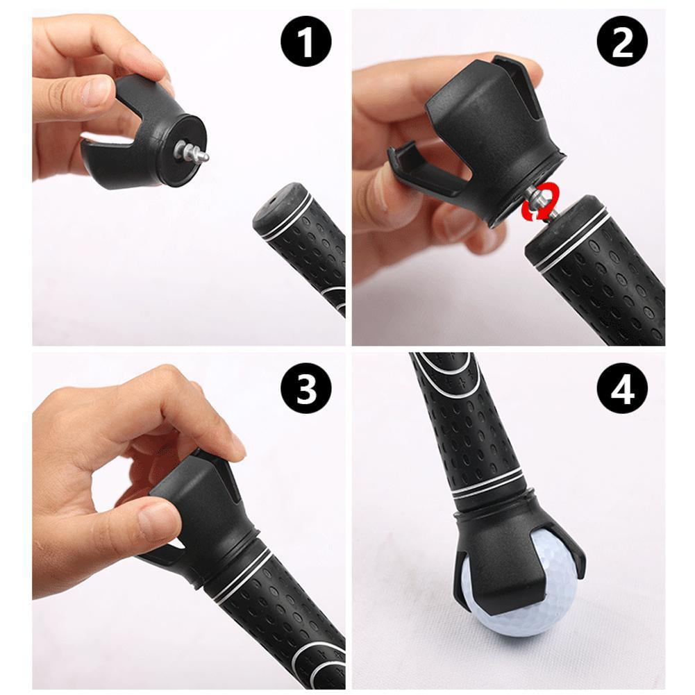 PLGEBR Golf Ball Retriever Tool for Putter Grip (Black, 1 Pack) 45ggu