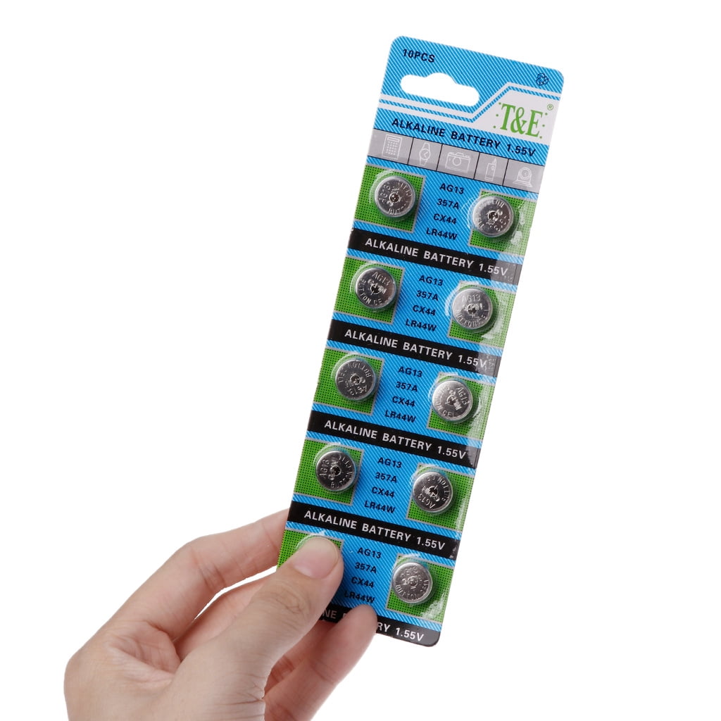 MANNYA LR44 AG13 Button Coin Cell Batteries (10 Pack, 1.5V) 2x92i