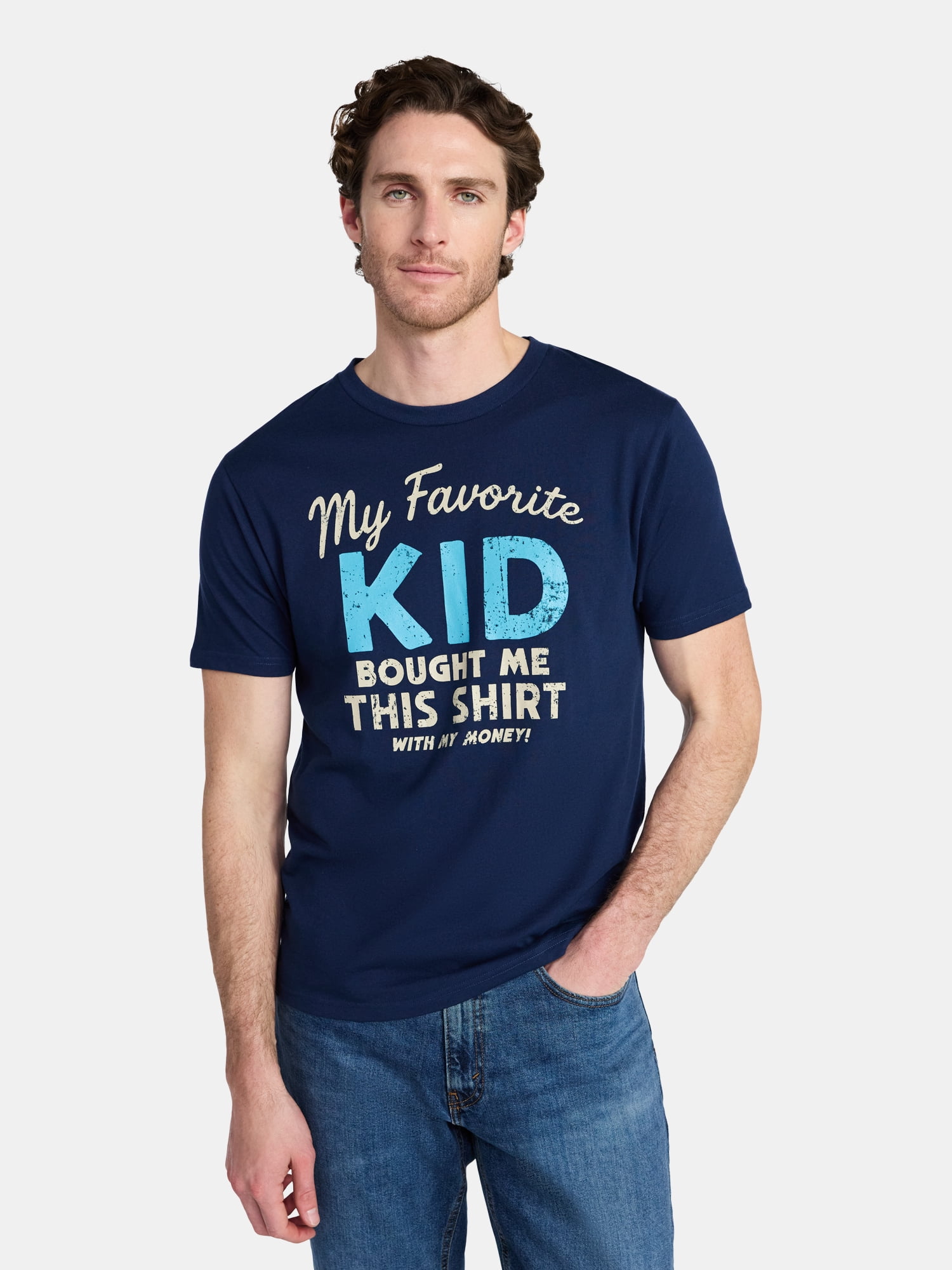 Way To Celebrate Men's Father's Day Graphic Tee (Blue, XS-5XL) 0mmji