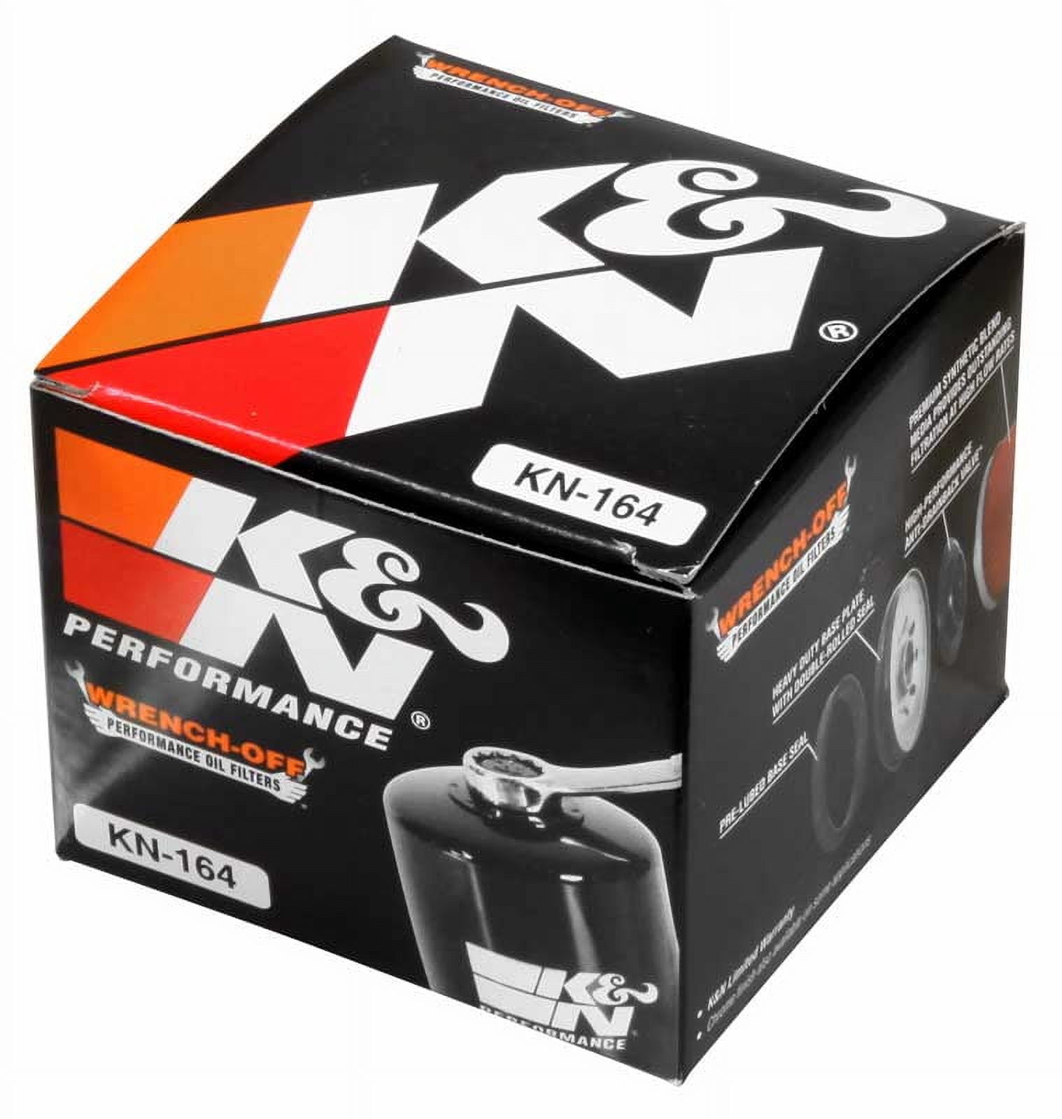 K&N Powersports Oil Filter (Premium Engine Protection, High Flow Rate, KN-164) a6go7