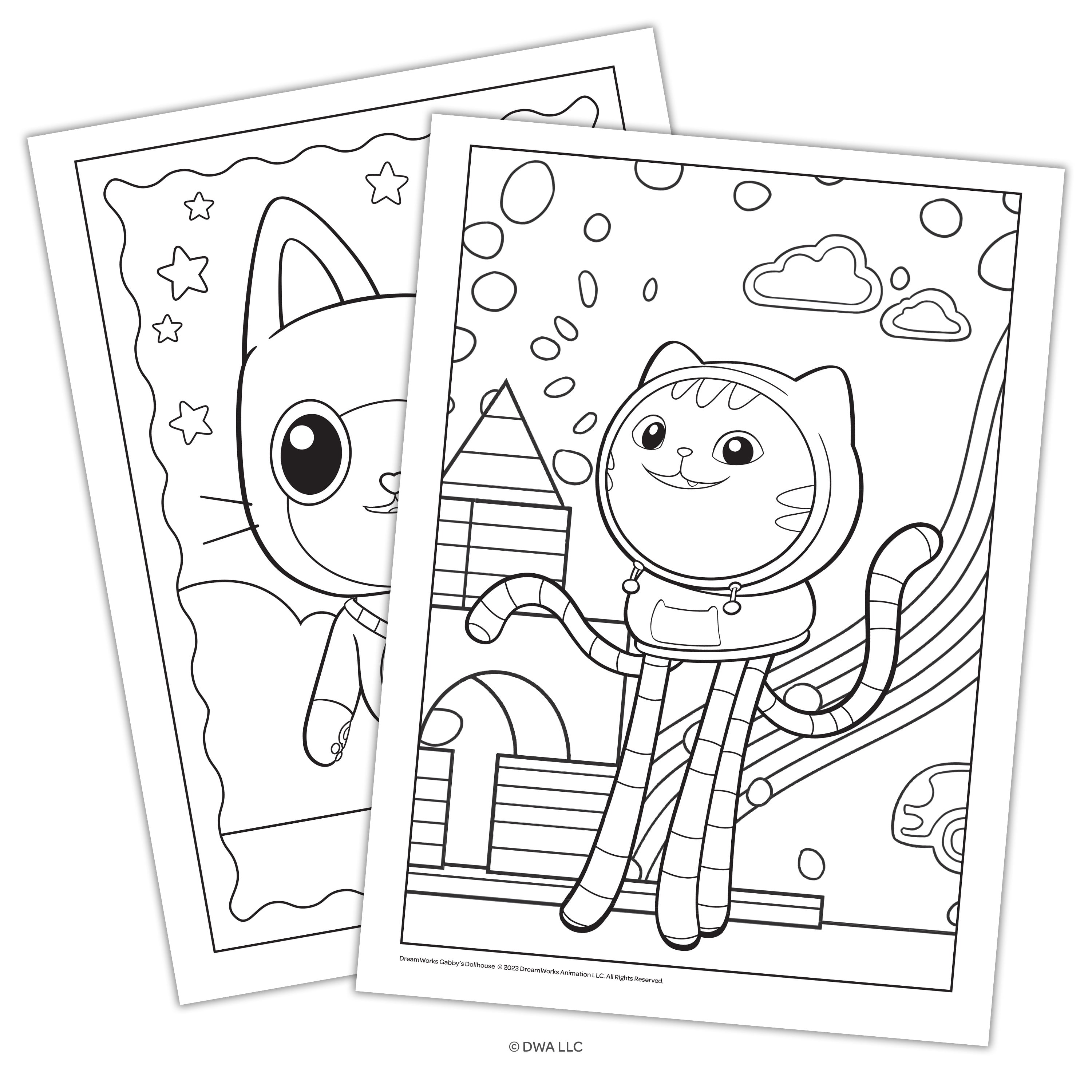 Gabby's Dollhouse 5-in-1 Coloring and Activity Book with Stickers (144 Pages) zi7qa