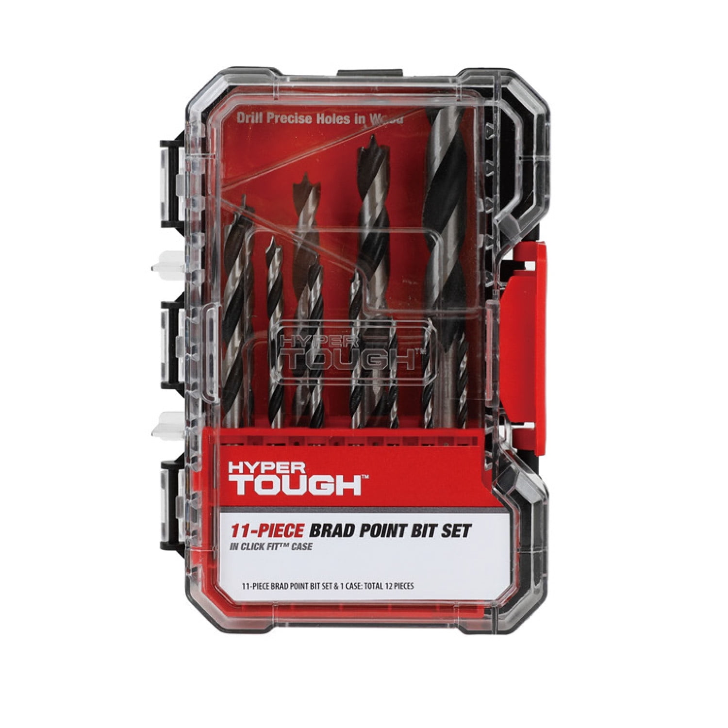 Hyper Tough Brad Point Drill Bit Set (11-Piece, 7/64 in to 1/2 in) sytdx