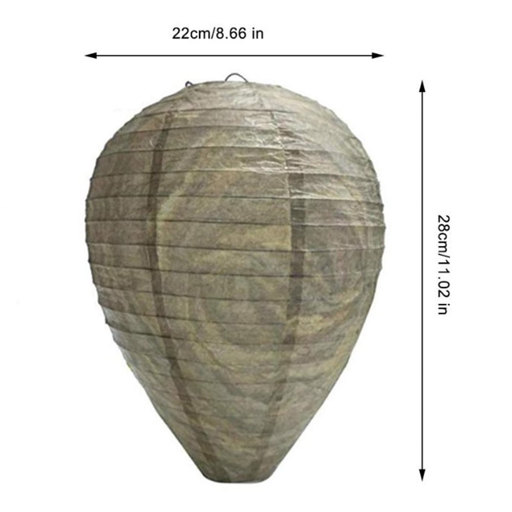 Pamolon Outdoor Wasp Nest Decoy, Natural Deterrent for Patios and Gardens (4 Count, 8.5 in x 11 in) xzw9c
