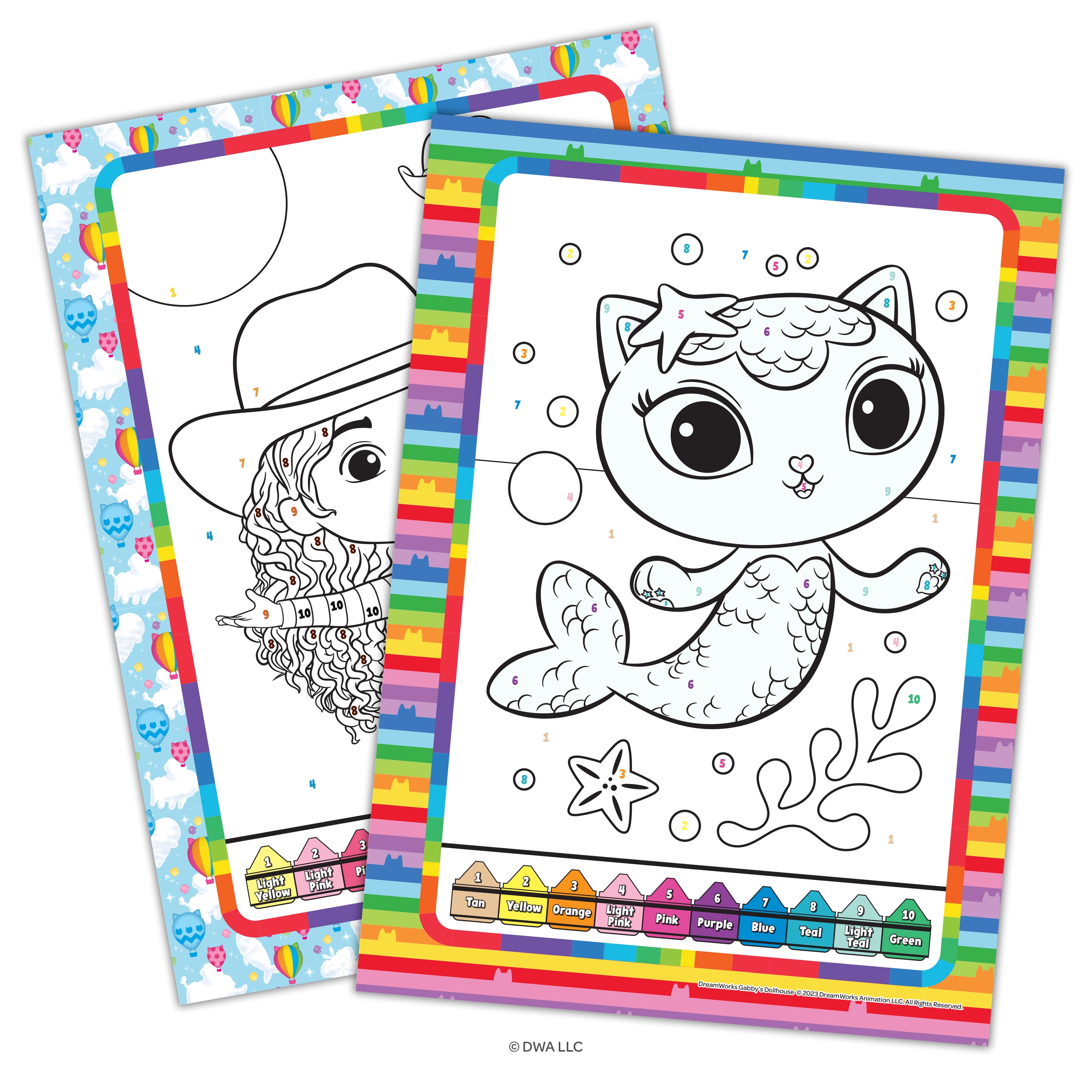 Gabby's Dollhouse 5-in-1 Coloring and Activity Book with Stickers (144 Pages) zi7qa