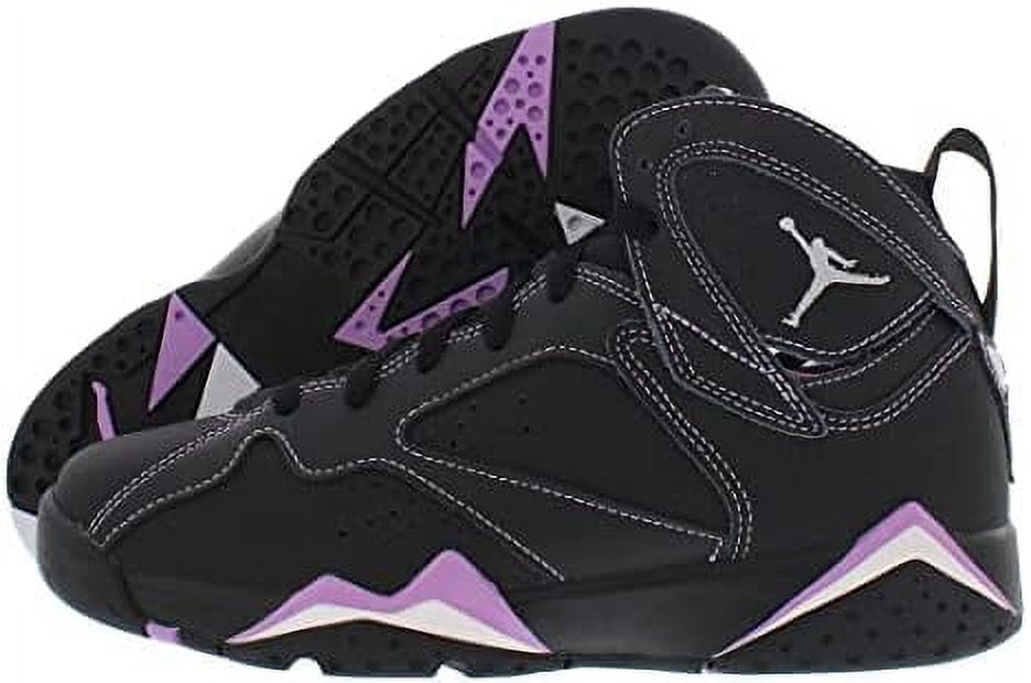 Jordan 7 Retro Basketball Shoes (Black/Barely Grape, Size 4) onxu9
