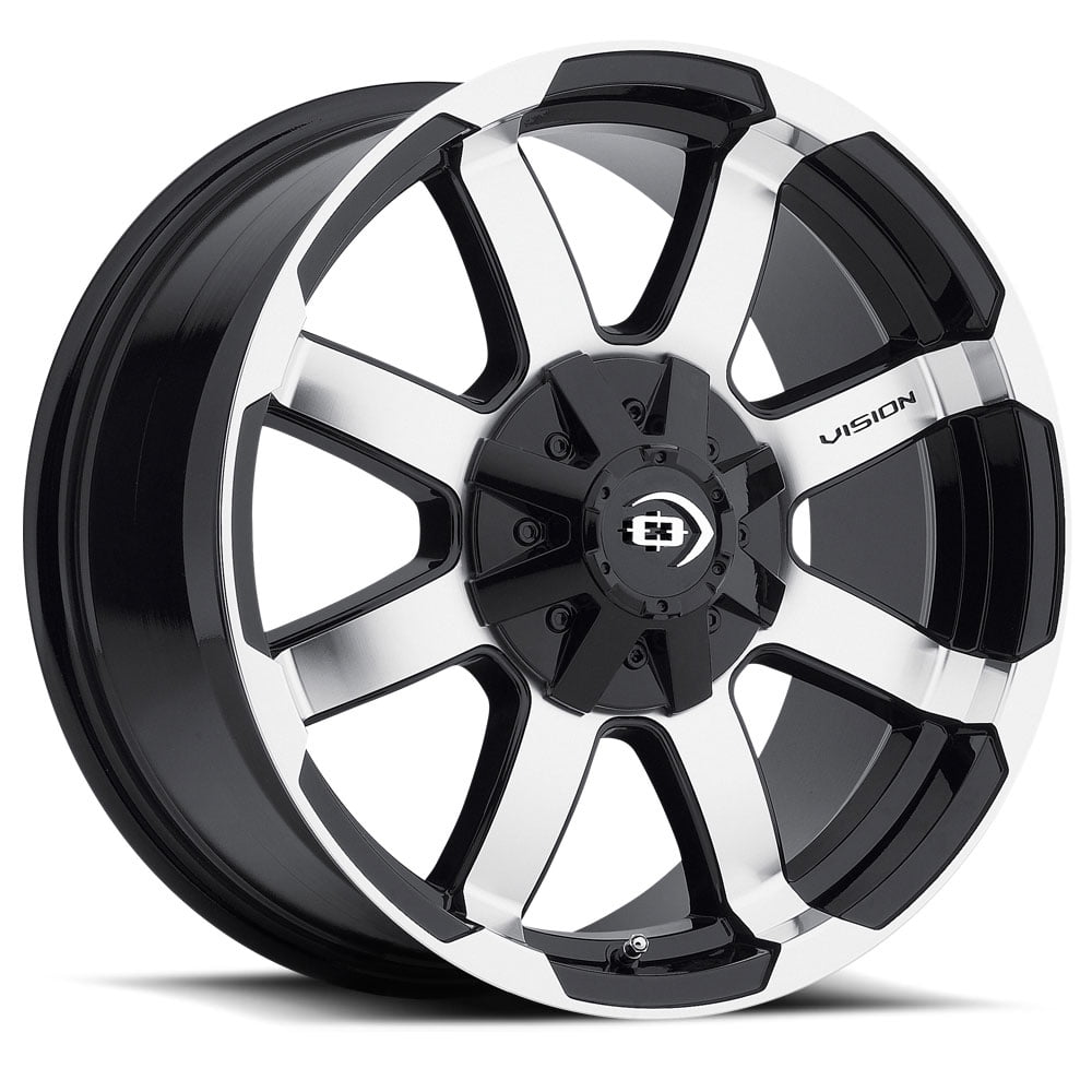 Vision Wheel Valor Off-Road Rim (Gloss Black Machined Face, 17x8.5 in) shuzx