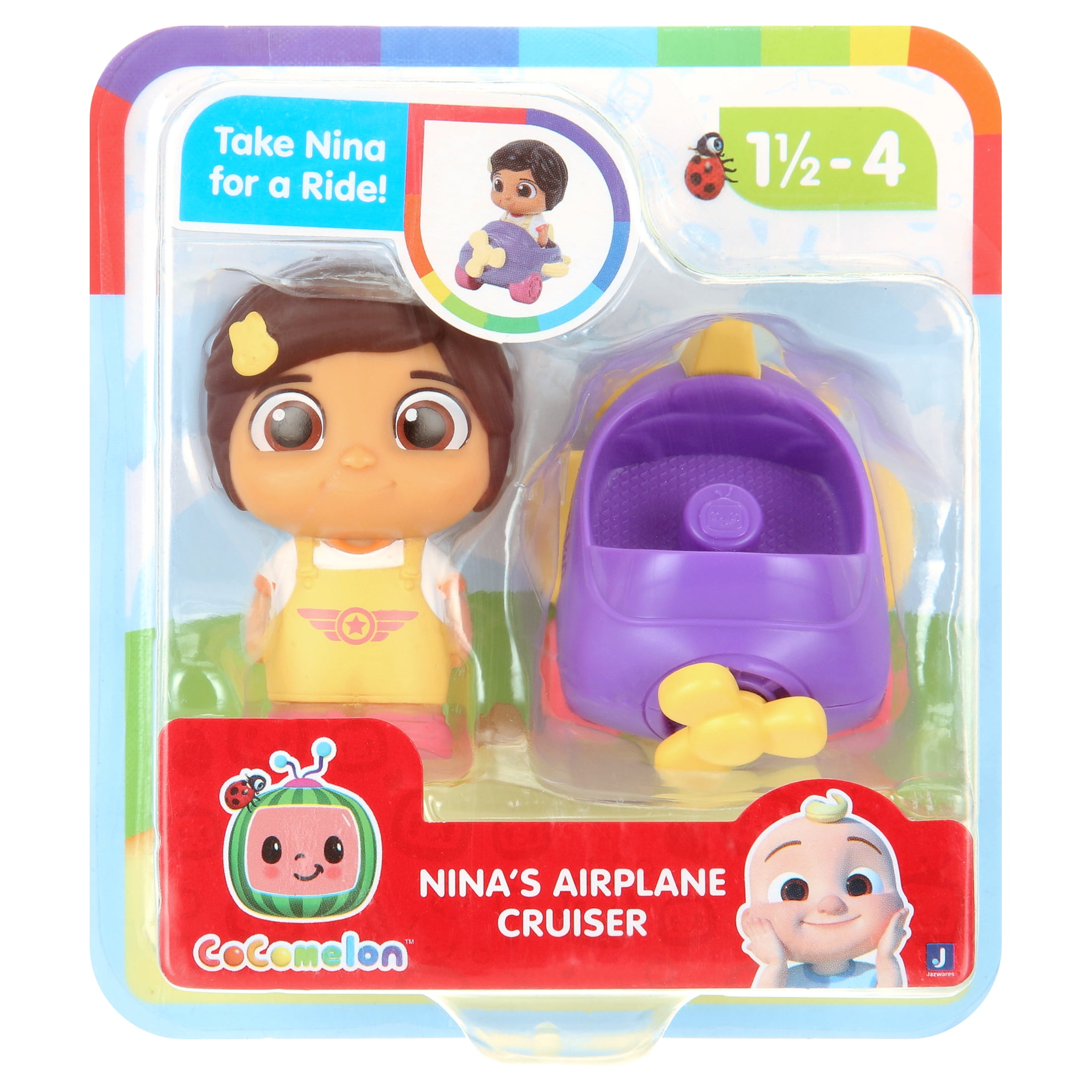 CoComelon Nina’s Airplane Cruiser Toy Set with 2.5 in Nina Figure (One Size) no4db