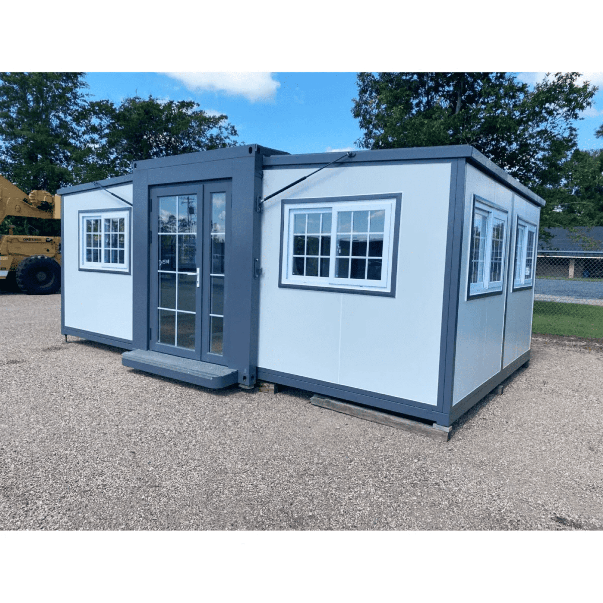 DuraYu Expandable Prefab Tiny House, Portable Modular Home Kit with Bedroom and Bathroom (White, 13x20 ft) xd90j