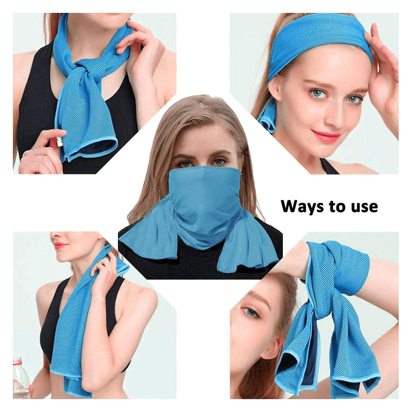 COCOBELA Microfiber Cooling Towels for Sports and Fitness (4 Pack, 40 in x 12 in) vv9pa