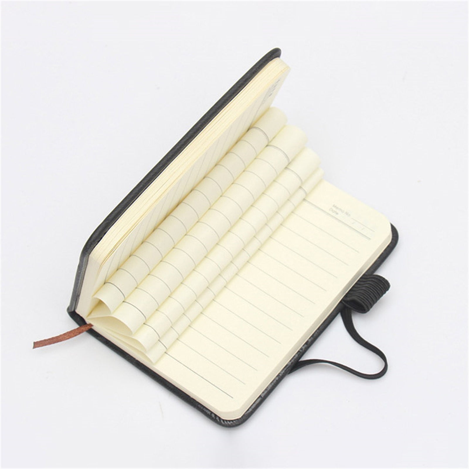 Rofhy Pocket Notebook Journal Set with Pen Holder, Hardcover Lined Memo Notepad for School and Office (Pink, 4.33 x 3.15 x 0.79 in) ky2c5