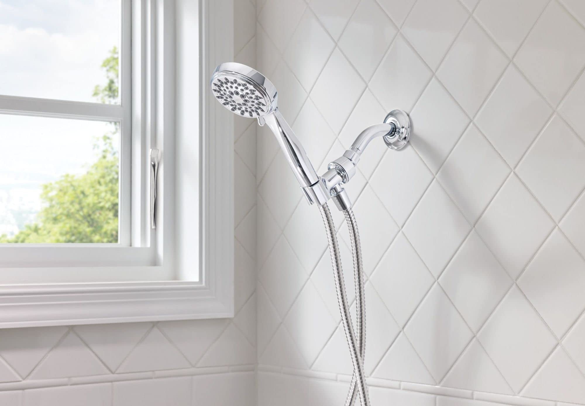 Moen Genta Handheld Shower Head with 3 Spray Settings and 60 in Hose (Chrome, 60 in) d4noa - Image 6