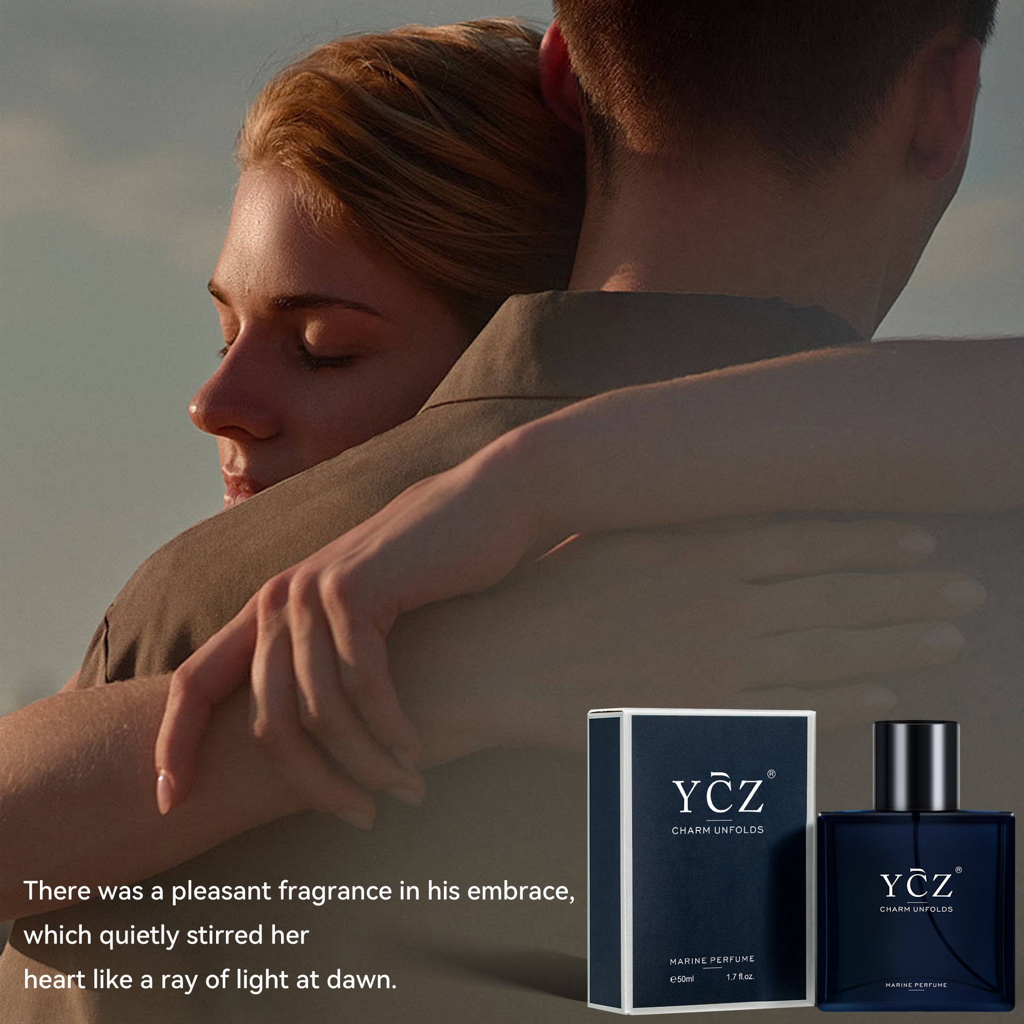 Ycz Charm Unfolds Marine Eau De Parfum for Men, Long-Lasting Oriental Woody Fragrance (1.7 oz) iewka