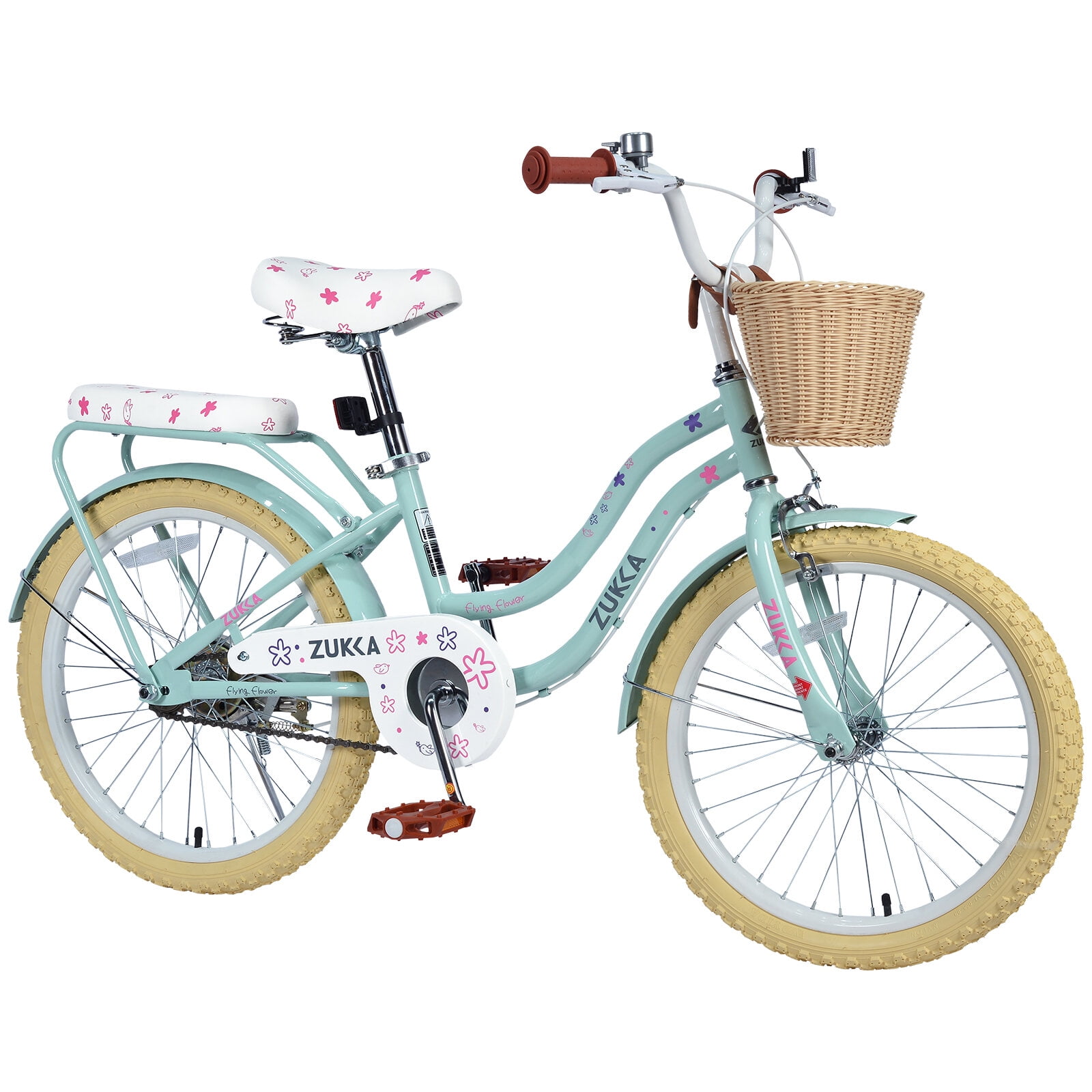 PuppyCheer Mountain Bike for Kids with Basket (Green, 20 in) 2p9bb