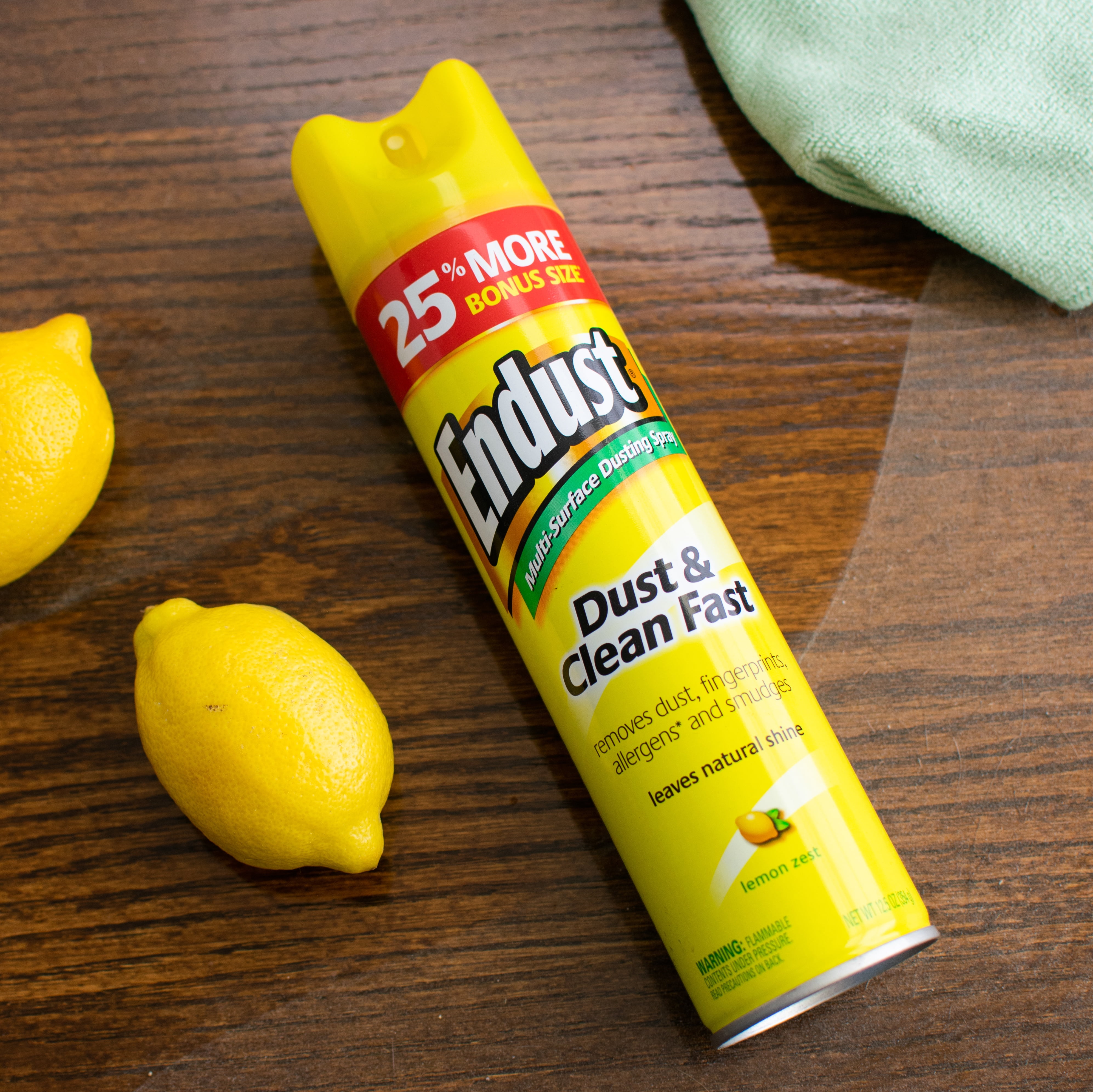 Endust Multi-Surface Dusting and Cleaning Spray, Lemon Zest Scent (12.5 oz) i3v1n - Image 7