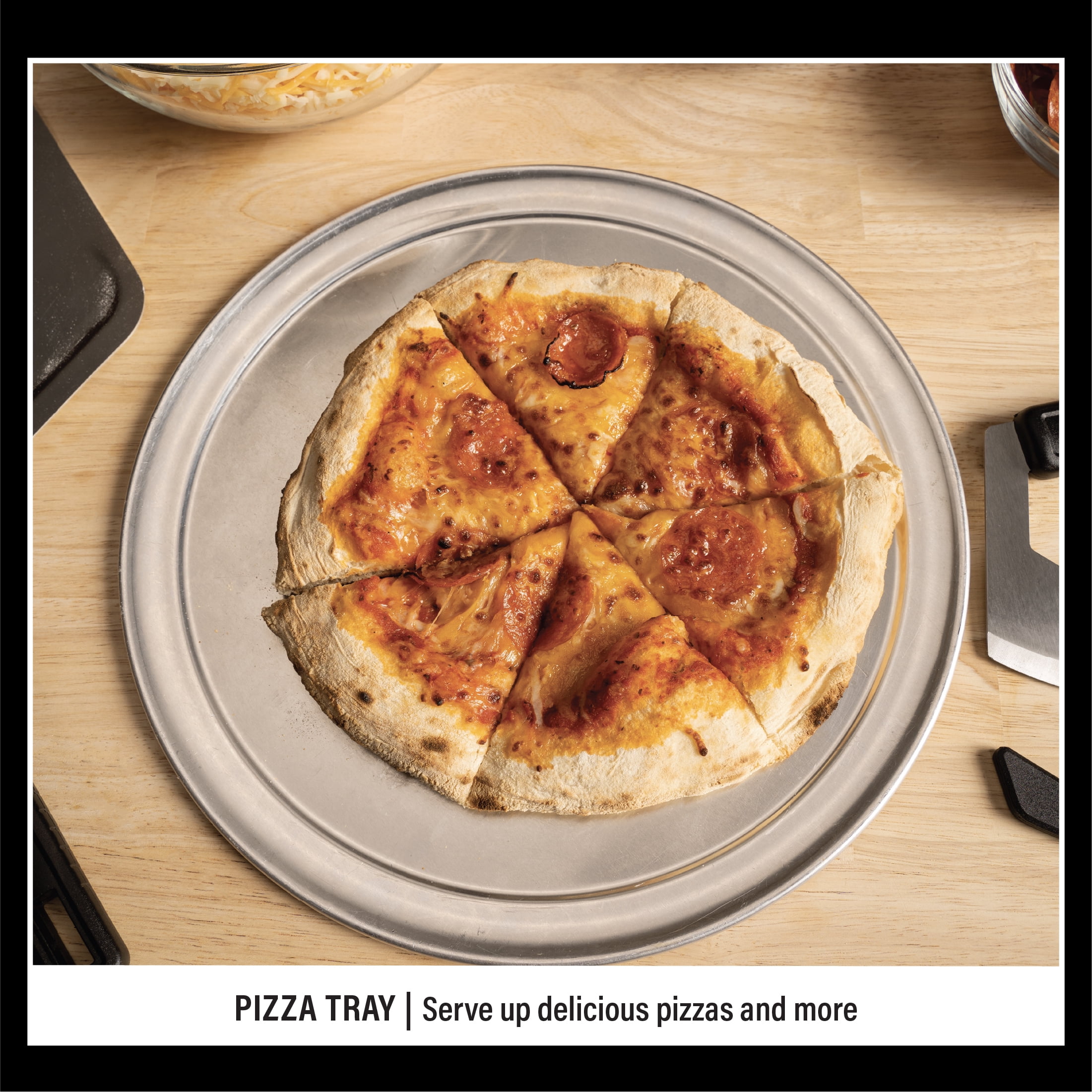 Blackstone Pizza Oven Accessory Kit with Aluminum Tray, Foldable Peel, and Cutter (Silver, 3-Piece) 4owcx - Image 6