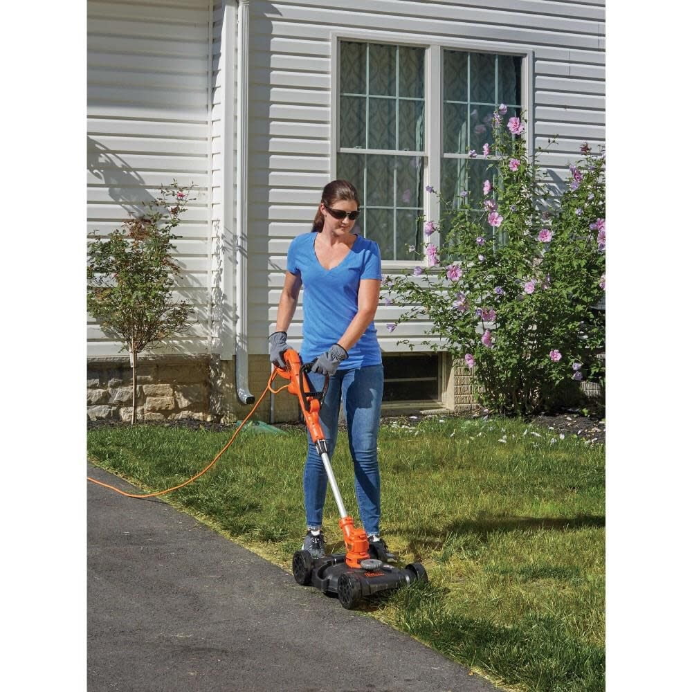 BLACK+DECKER 3-in-1 Corded Electric Lawn Mower, Trimmer and Edger (Black, 12 in) sksit