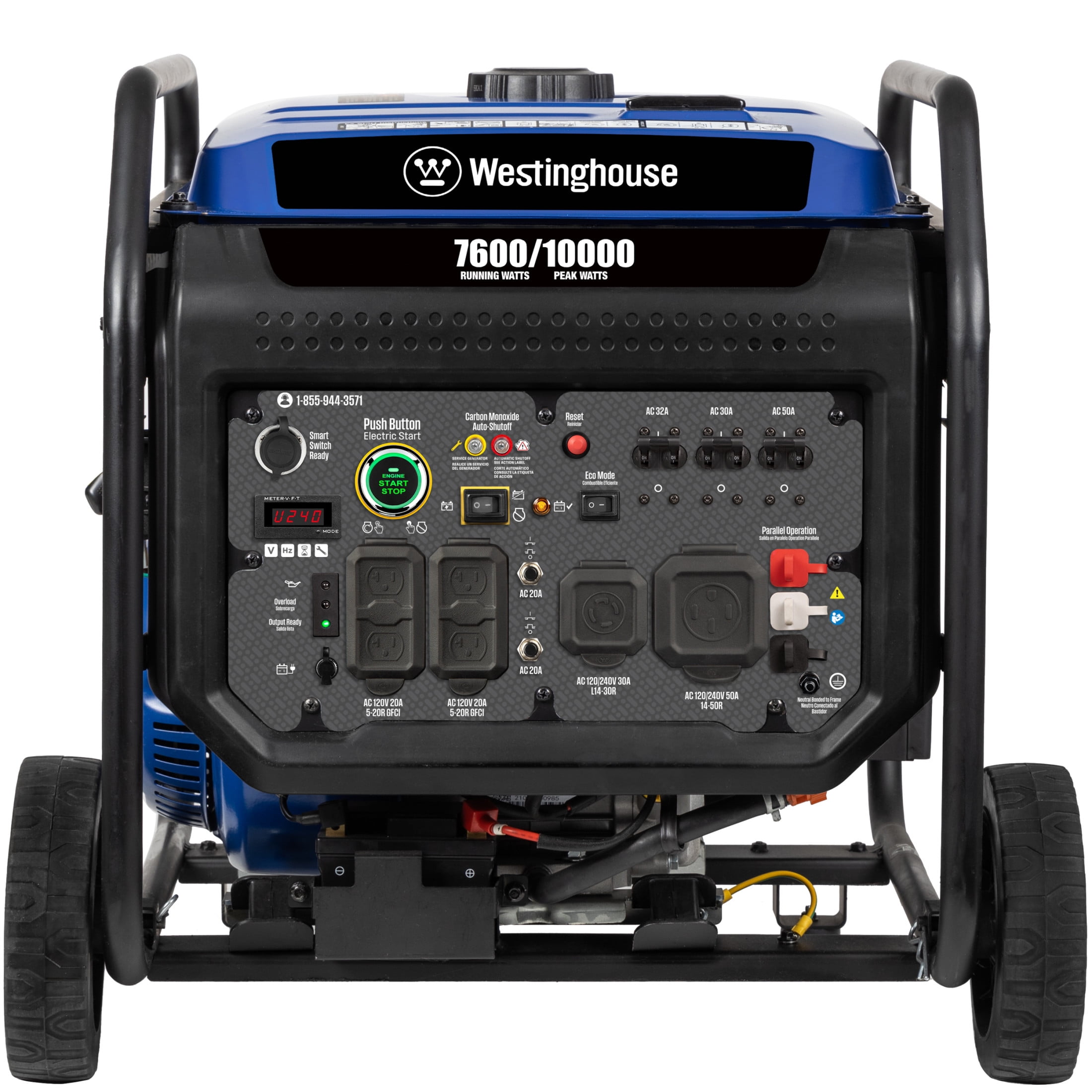 Westinghouse 10,000 Peak Watt Portable Inverter Generator (Gas Powered, Remote Start, 147.7 lb) y74wd