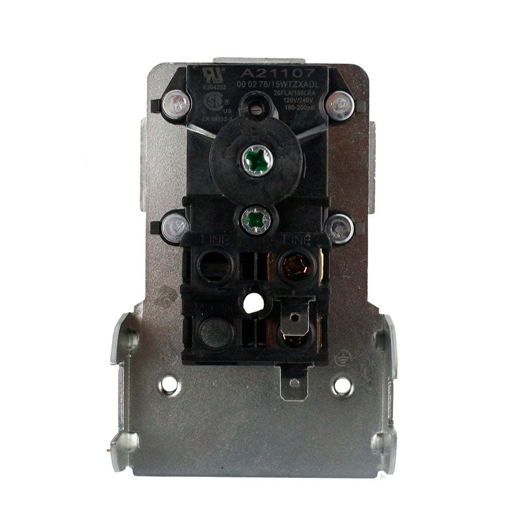 Condor MDR 11 Air Pressure Switch 1/4 in FNPT 4-Port Square (160/200 PSI) 2disc