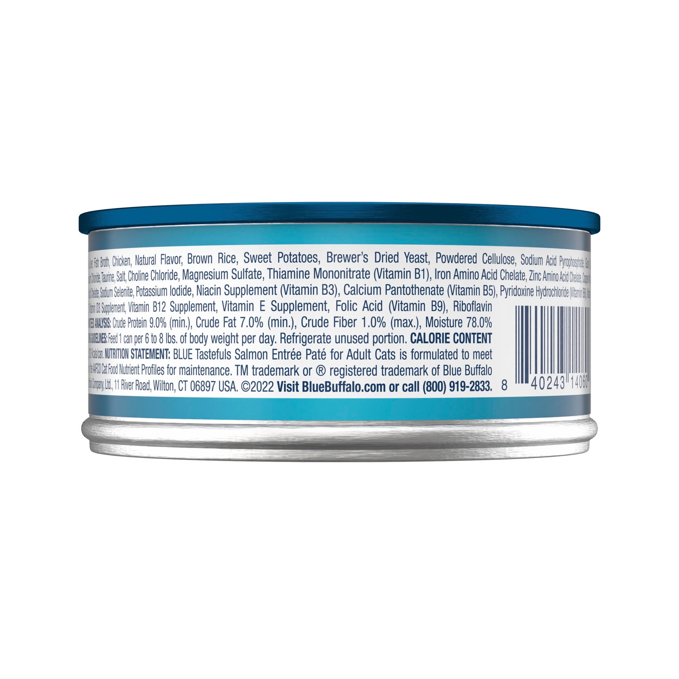 Blue Buffalo Tastefuls Wet Cat Food Paté, Natural Salmon Entrée (5.5 oz) siekj