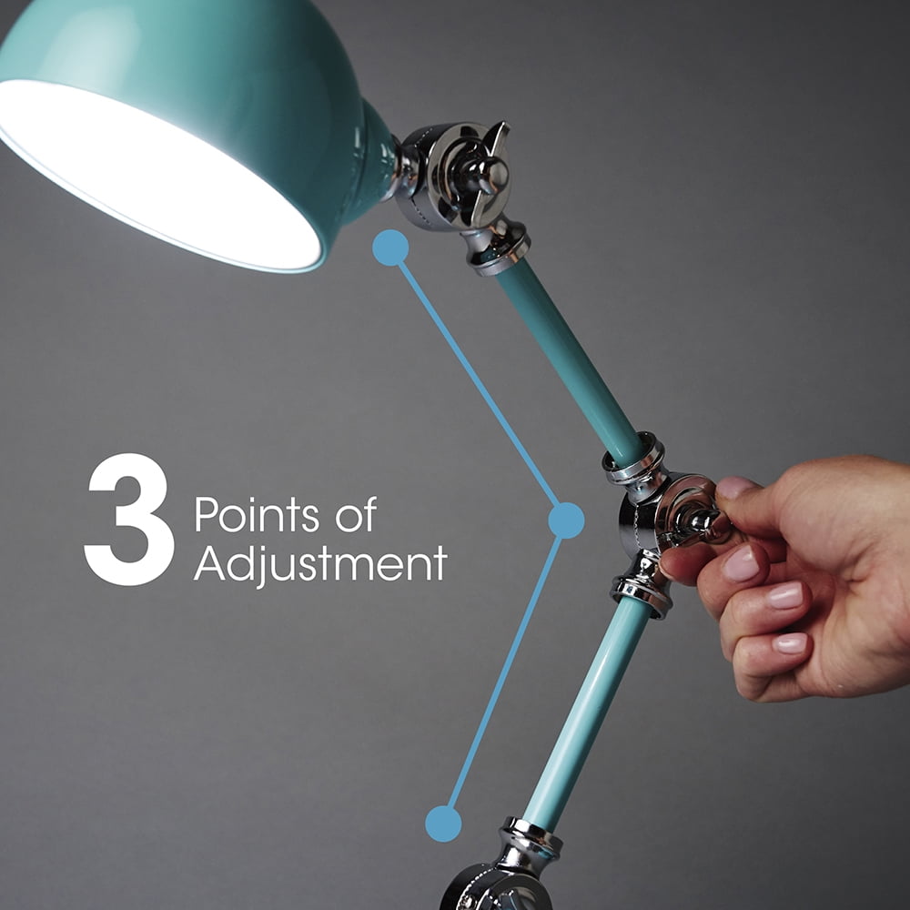 OttLite Wellness Series Revive LED Desk Lamp with USB Charging Port (Turquoise, 15.5 in) golf5
