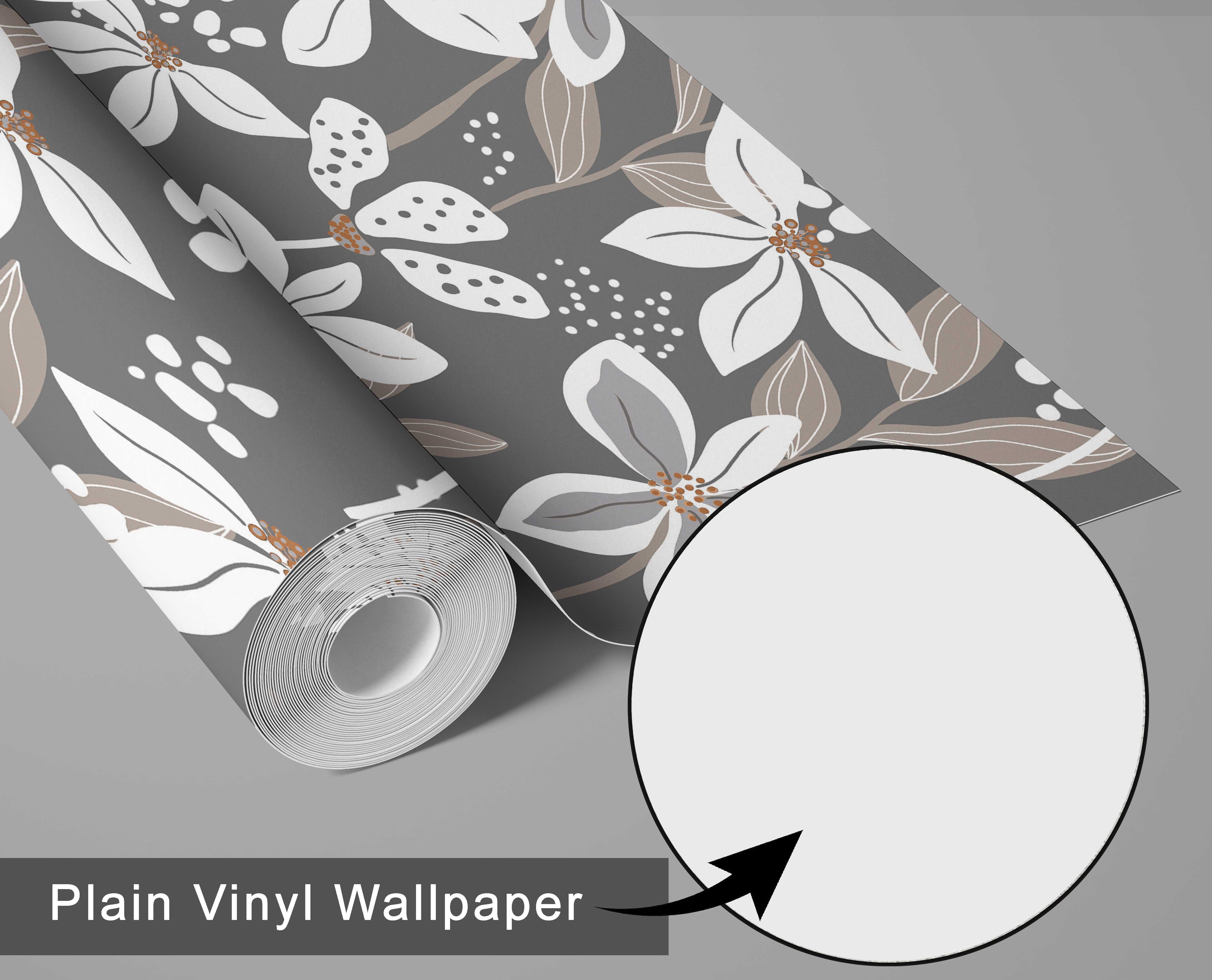 S4Sassy Peel and Stick Wallpaper, Removable Golden Petals Wall Mural for Home Decor (Gray, 25 in x 360 in) g613w