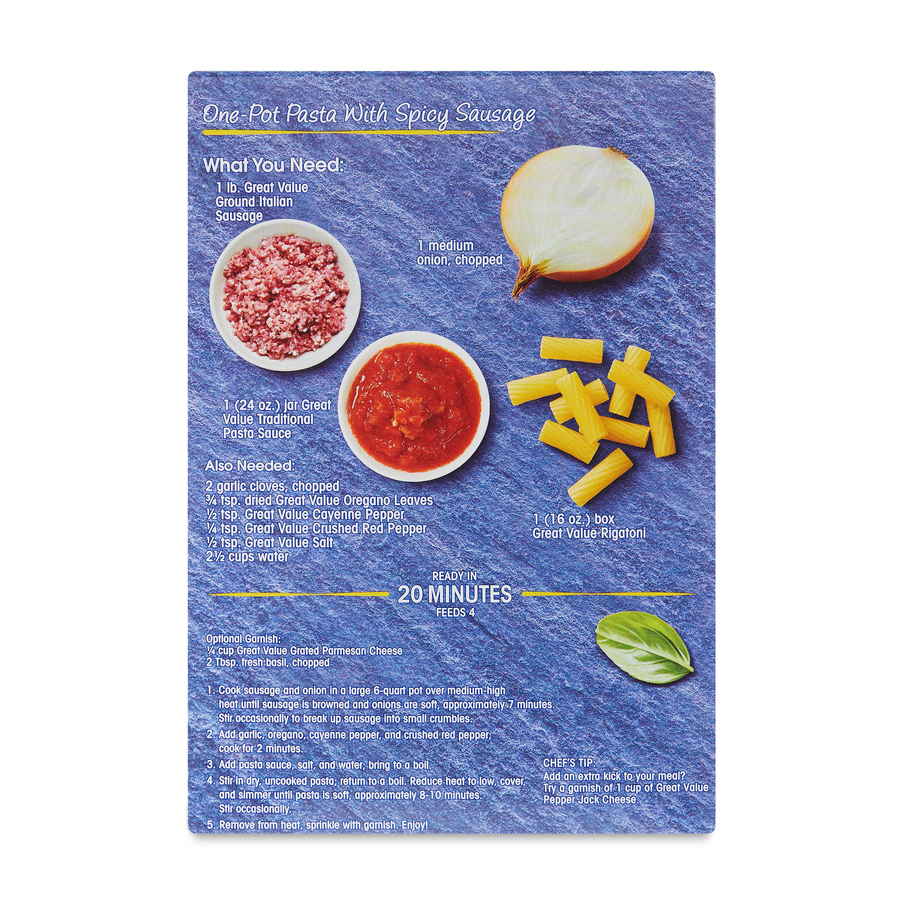 Great Value Rigatoni Pasta Noodles (16 oz) npwn9
