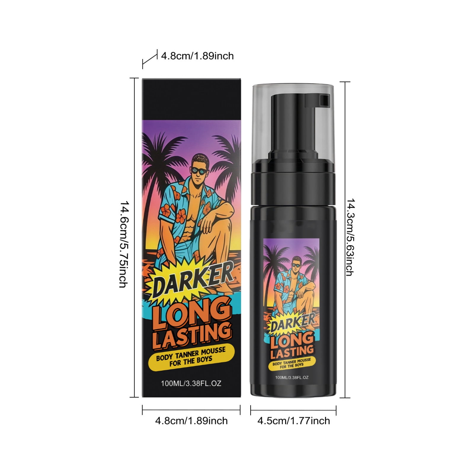 Jienlioq Sunless Tanning Foam, Long-Lasting Self Tanner for Natural Sun-Kissed Glow, Waterproof and Streak-Free (Bronze, 3.38 fl oz) z0i37