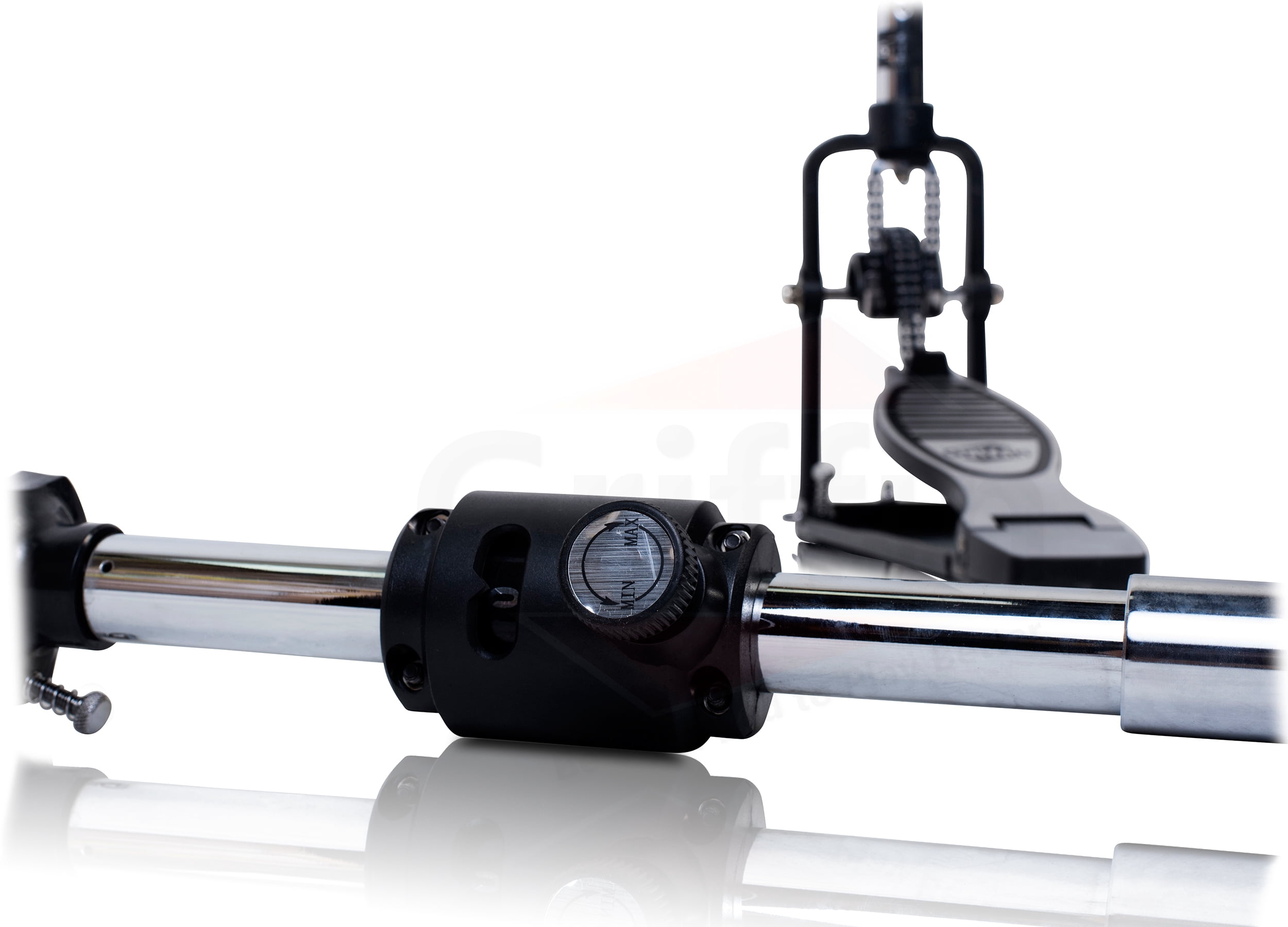 Griffin Remote Hi-Hat Cymbal Stand with Auxiliary Cable Foot Pedal (Chrome, 4.5 ft Cable) boi7o