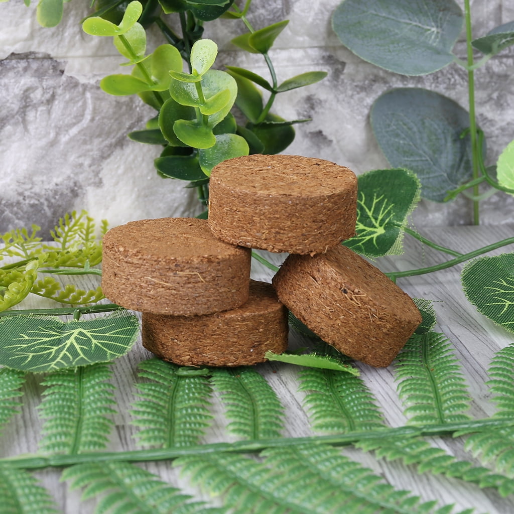 Geemin Coconut Fiber Coir Pellet Nutrient Soil for Indoor and Outdoor Gardening (10 Pack) c10n0