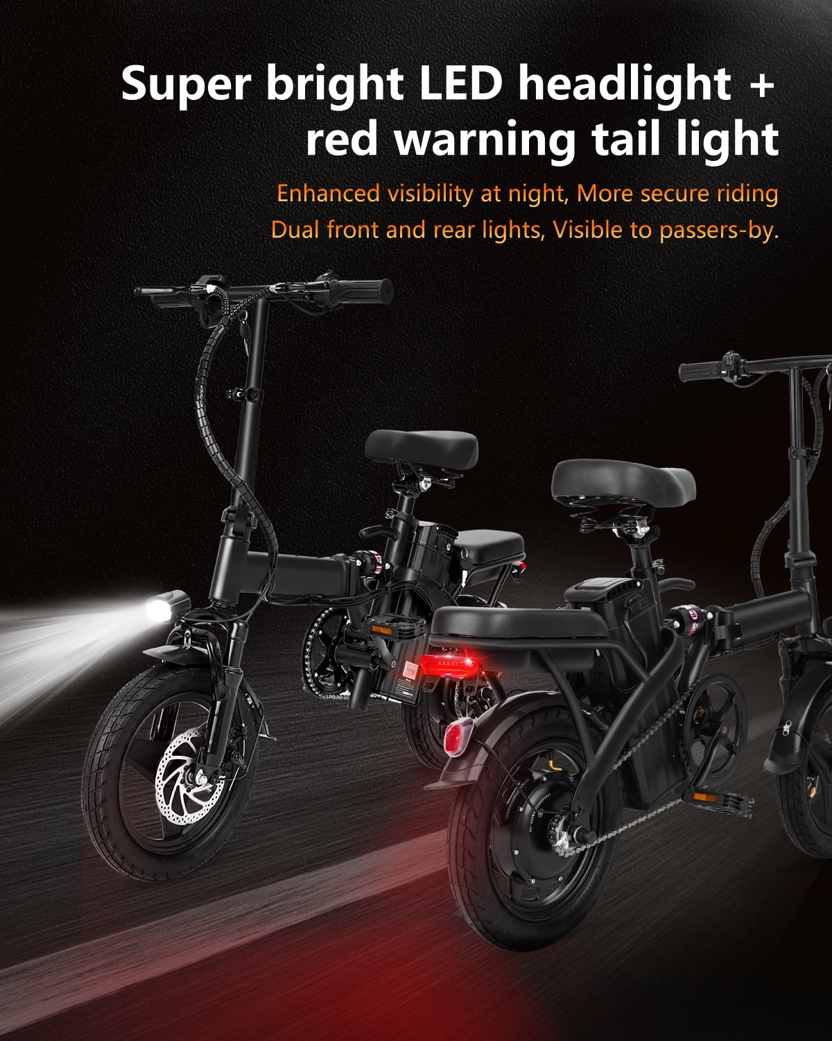 XKJQTA Electric Bike for Adults, 500W Brushless Motor Commuter Ebike with Removable Battery (Black, One Size) rpi4j