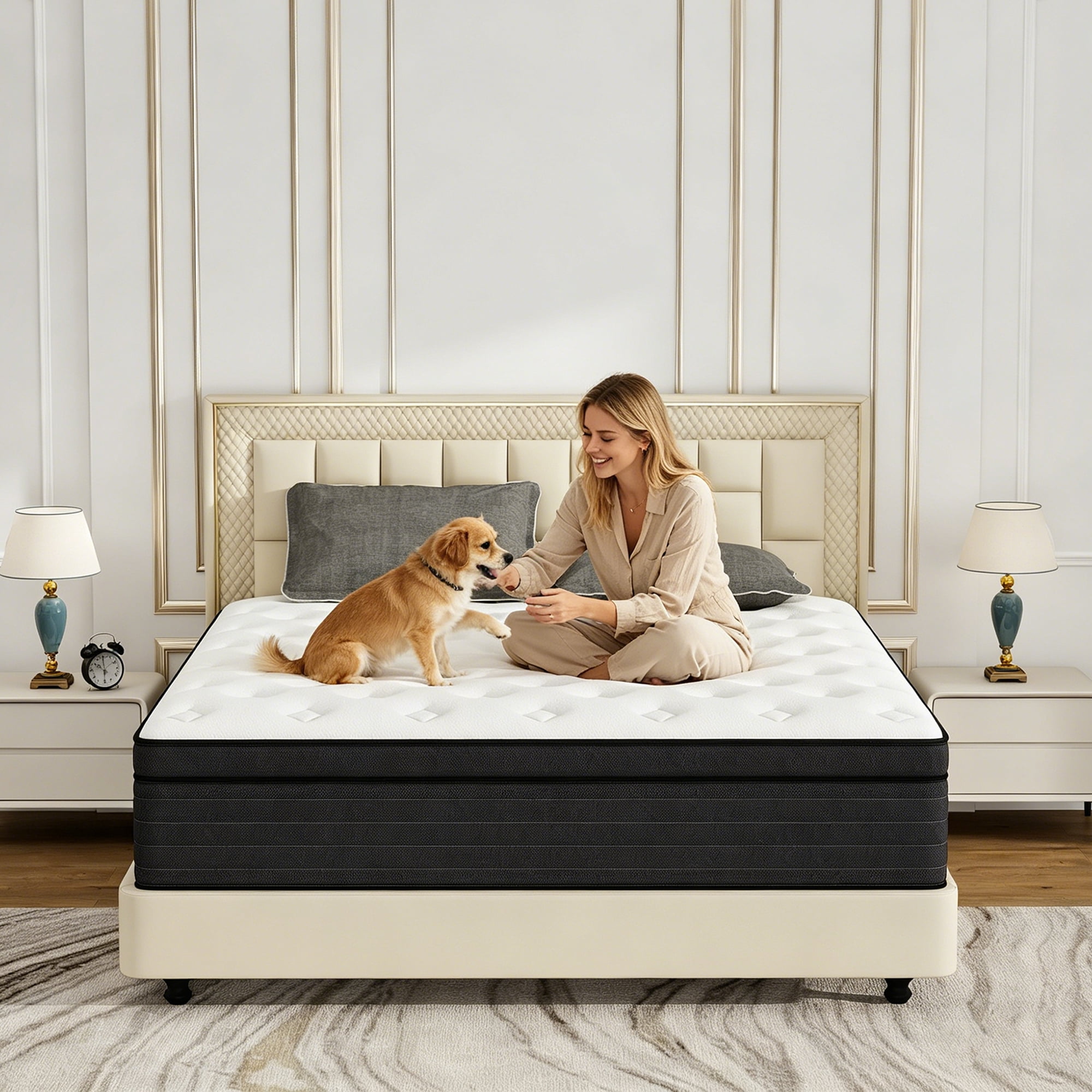 Yilicy 12 inch Queen Mattress, Gel Memory Foam & Spring Hybrid Medium Comfort Mattress (Queen, 12 in) hngg0