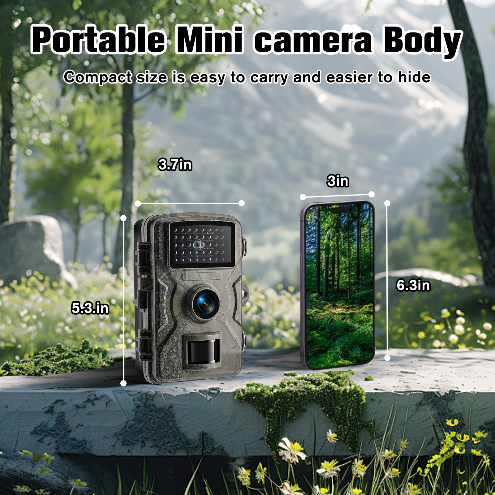 Teblint Trail Camera 16MP Wildlife Hunting Camera with Night Vision and Motion Detection (Green, 2.0 in Screen) mextr