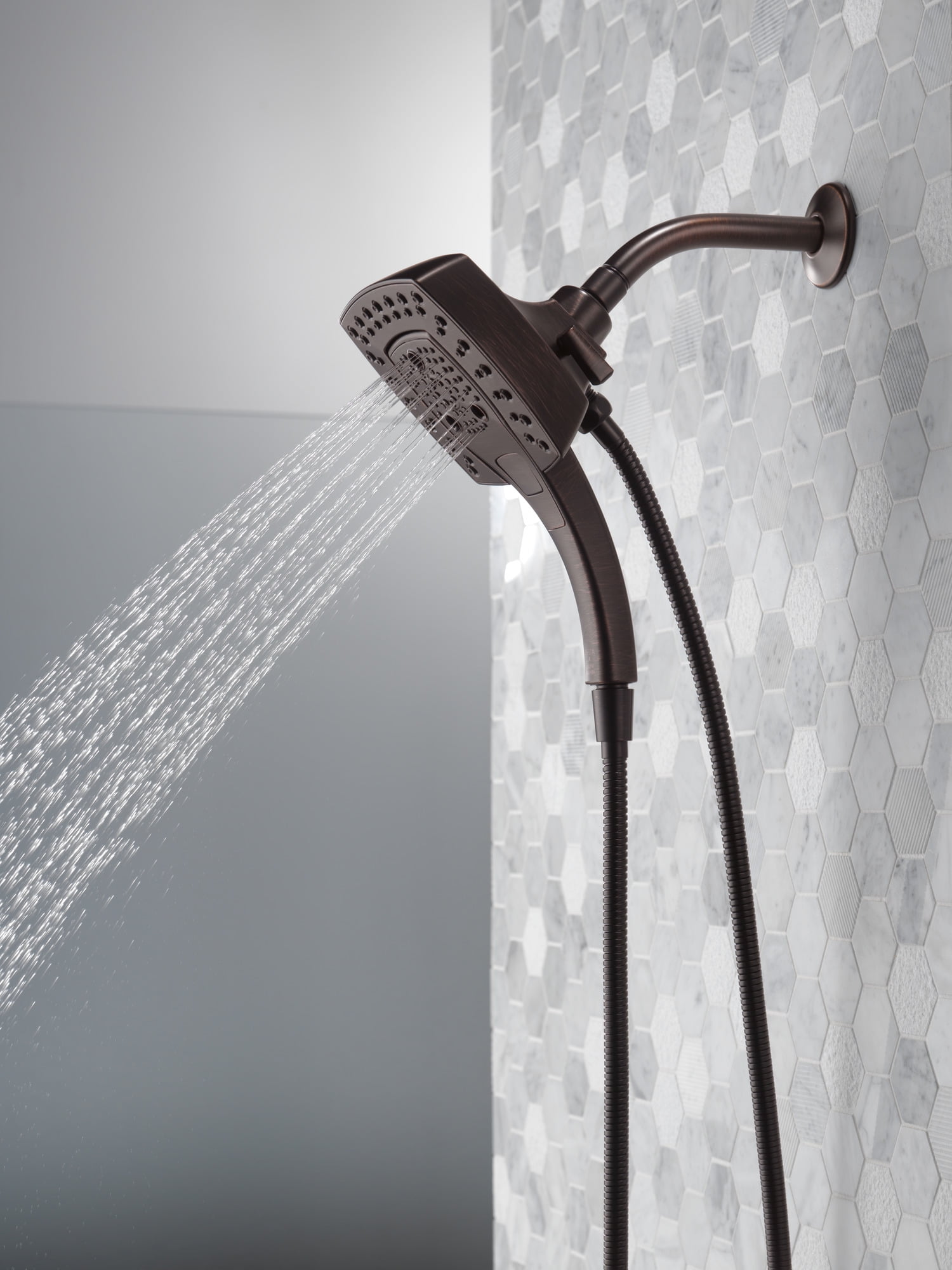 Delta Faucet In2ition 5-Setting Two-in-One Shower Head and Hand Shower (Venetian Bronze) 7je15