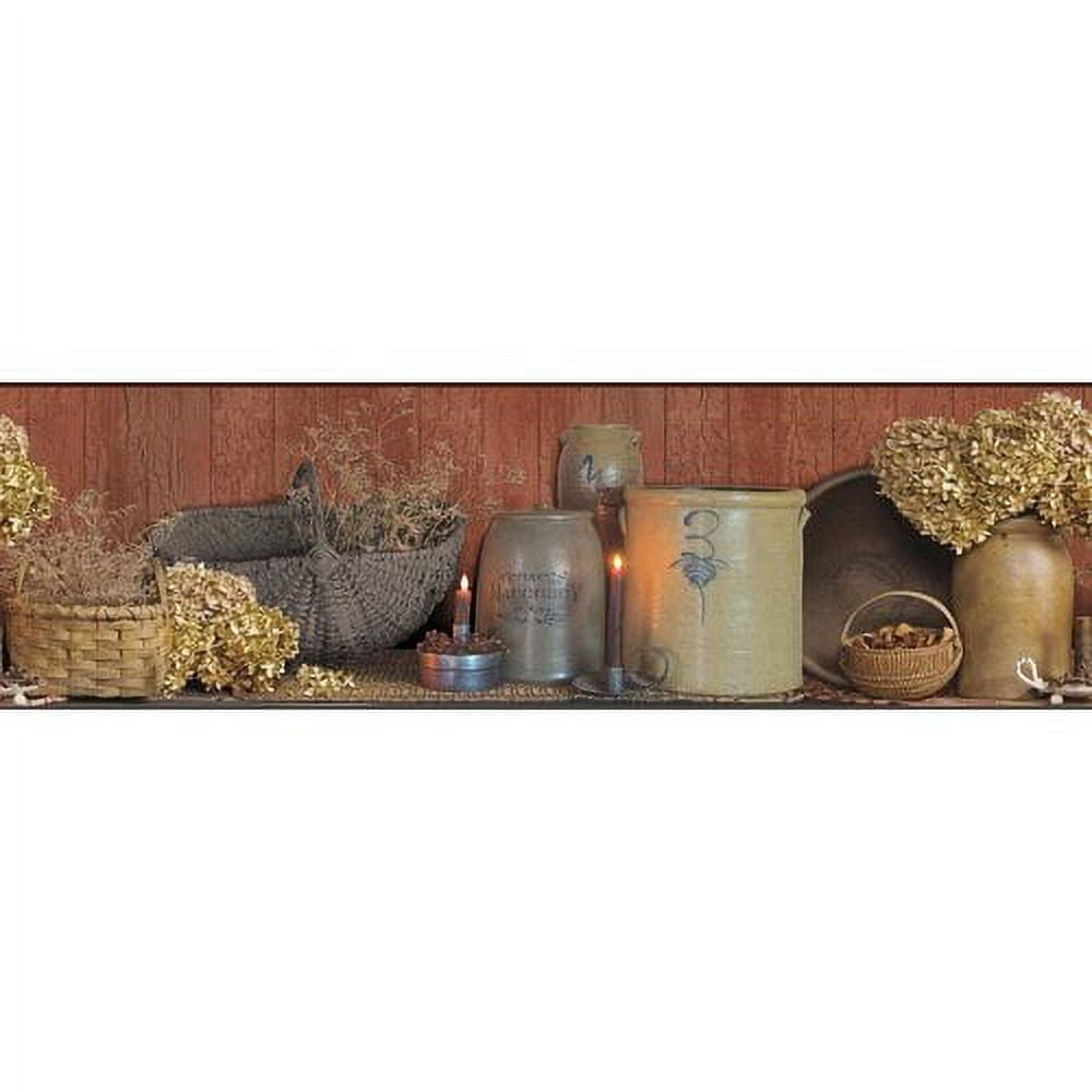 York Wallcoverings Hydrangea Removable Wallpaper Border (White, 9 in x 15 ft) wtusn