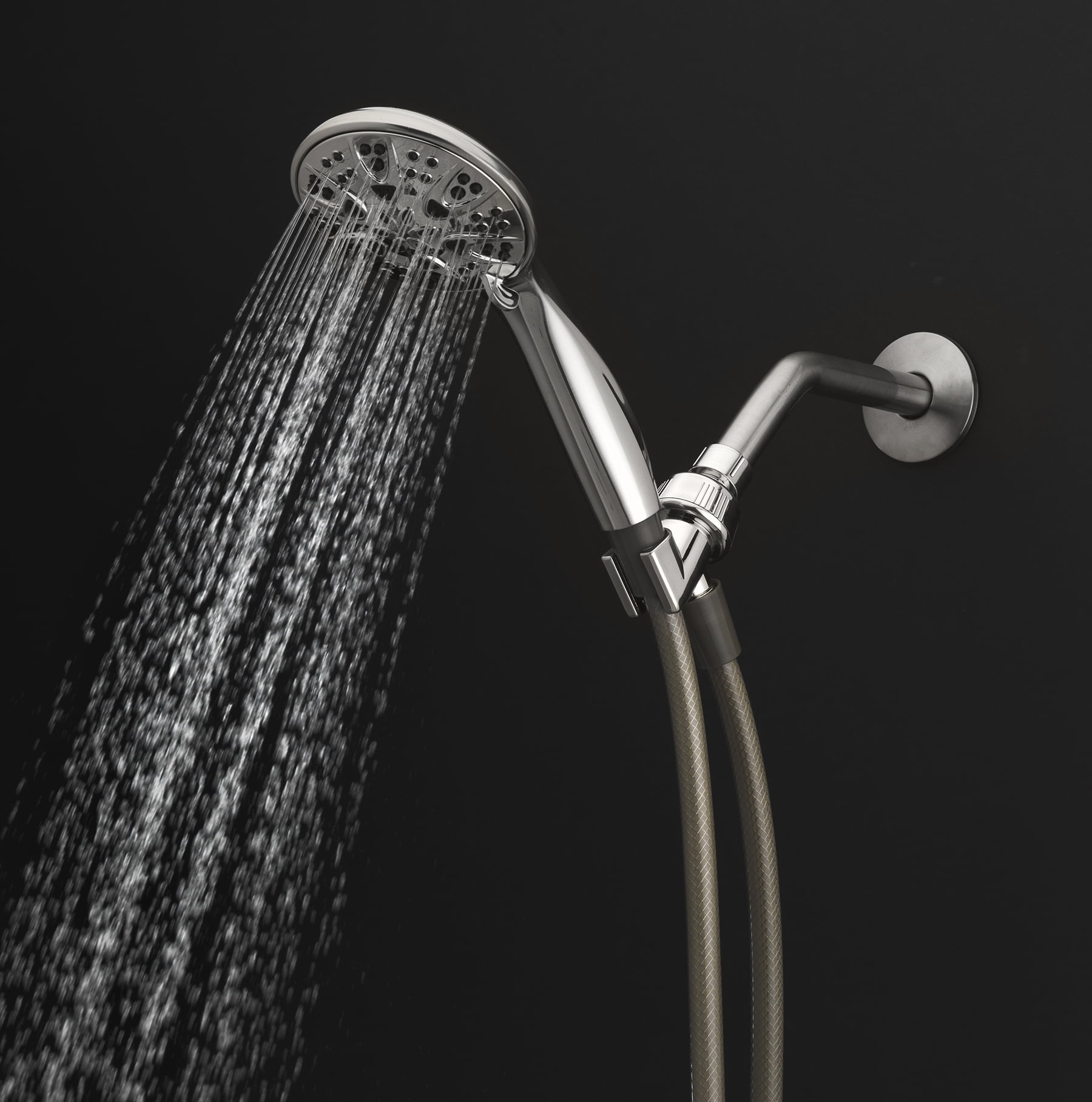 Mainstays 5-Spray Handheld Shower Head with 60 in. Hose (Brushed Nickel, 1.8 GPM) w4blf